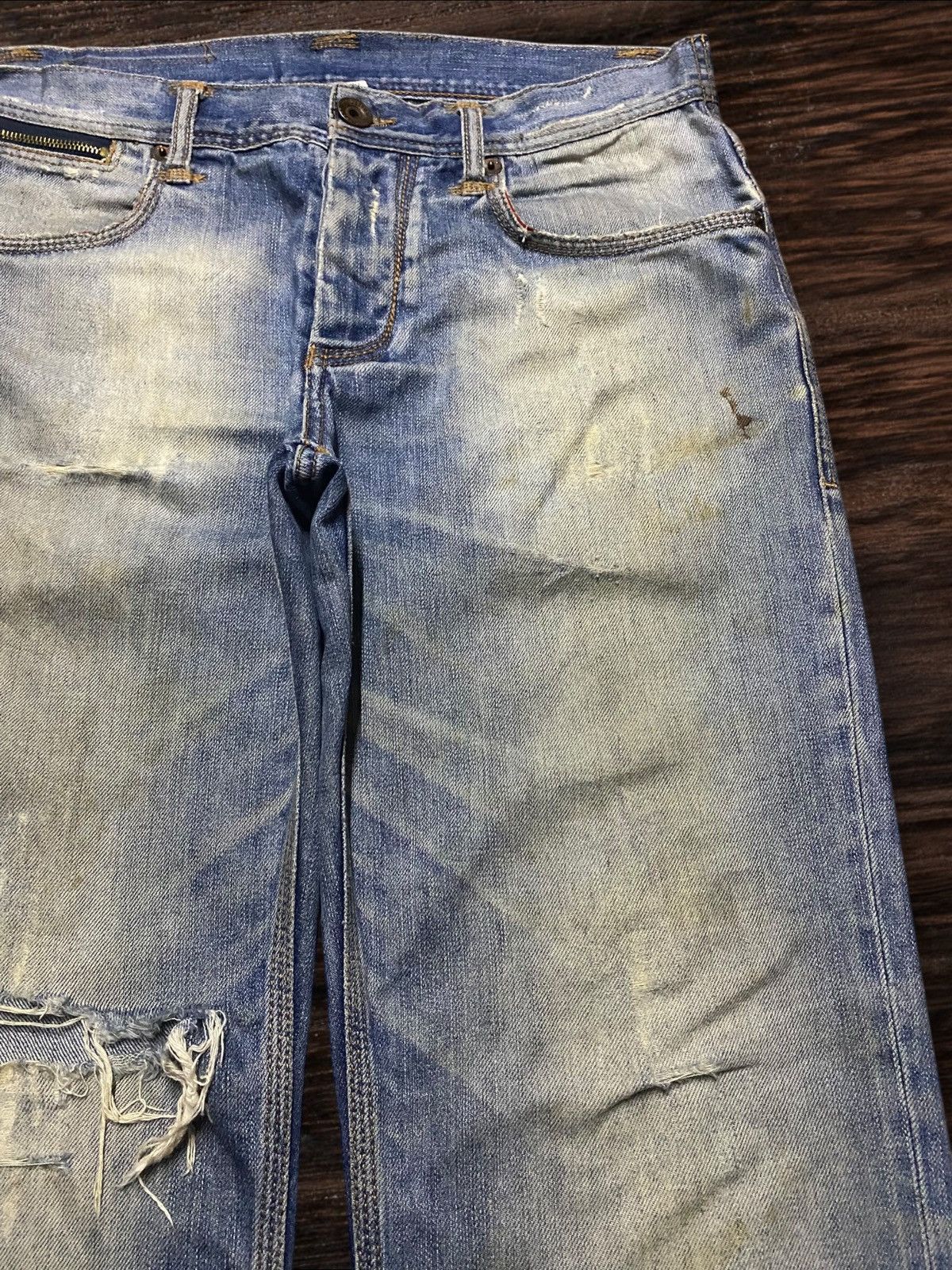Rhude × Zara Vintage Reg Trademark Zara Jeans Distressed Loose Jeans Size US 33 - 8 Thumbnail