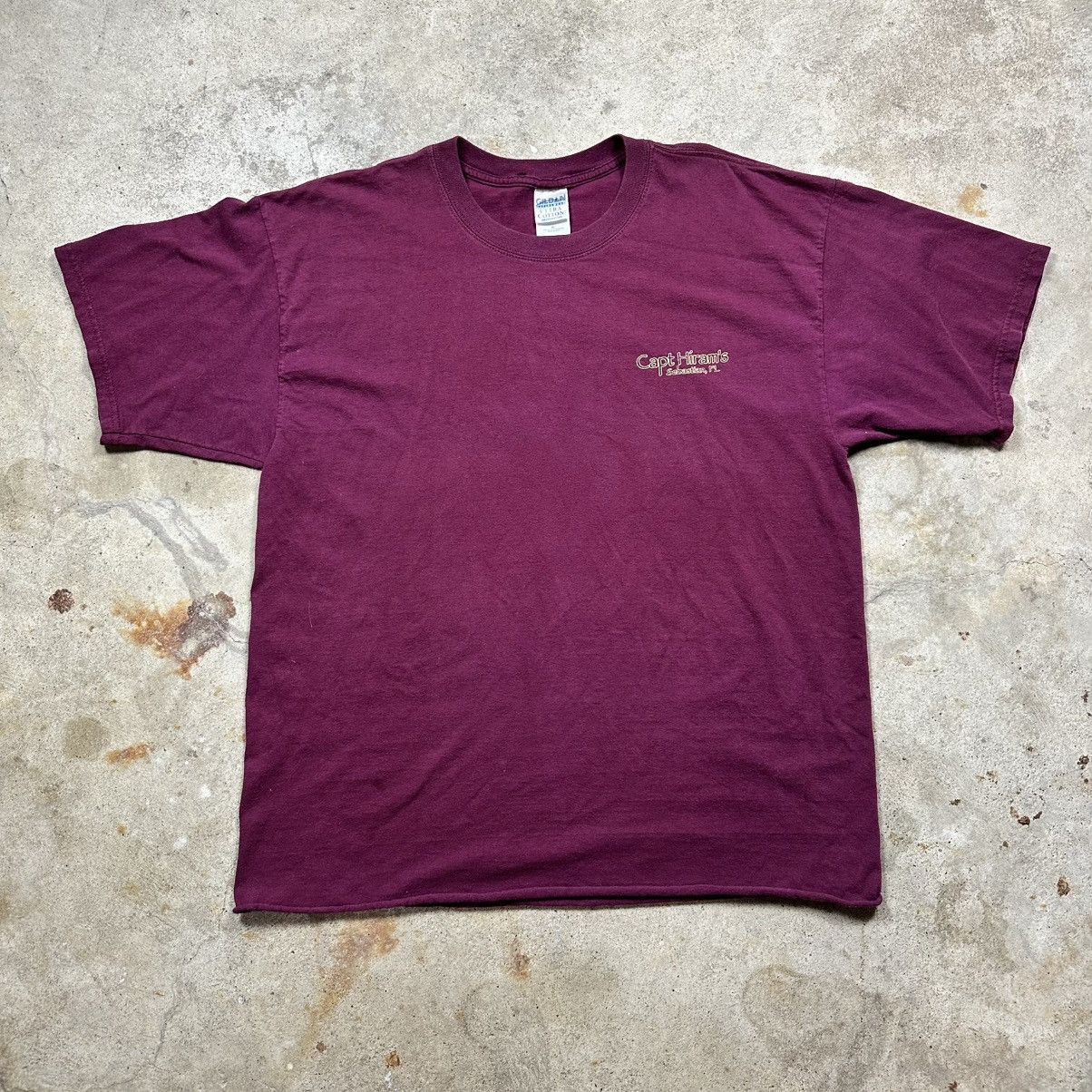 Gildan Vintage Y2K Burgundy Lizard Tiki Bar Outdoor Beach Shirt Size US XL / EU 56 / 4 - 3 Thumbnail