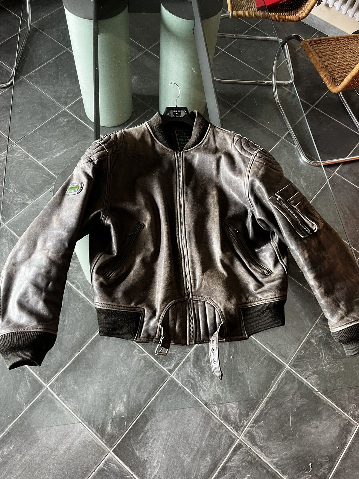 Lewis Leathers Lewis Leathers Vintage Leather Bomber Size US XL / EU 56 / 4 - 3 Thumbnail