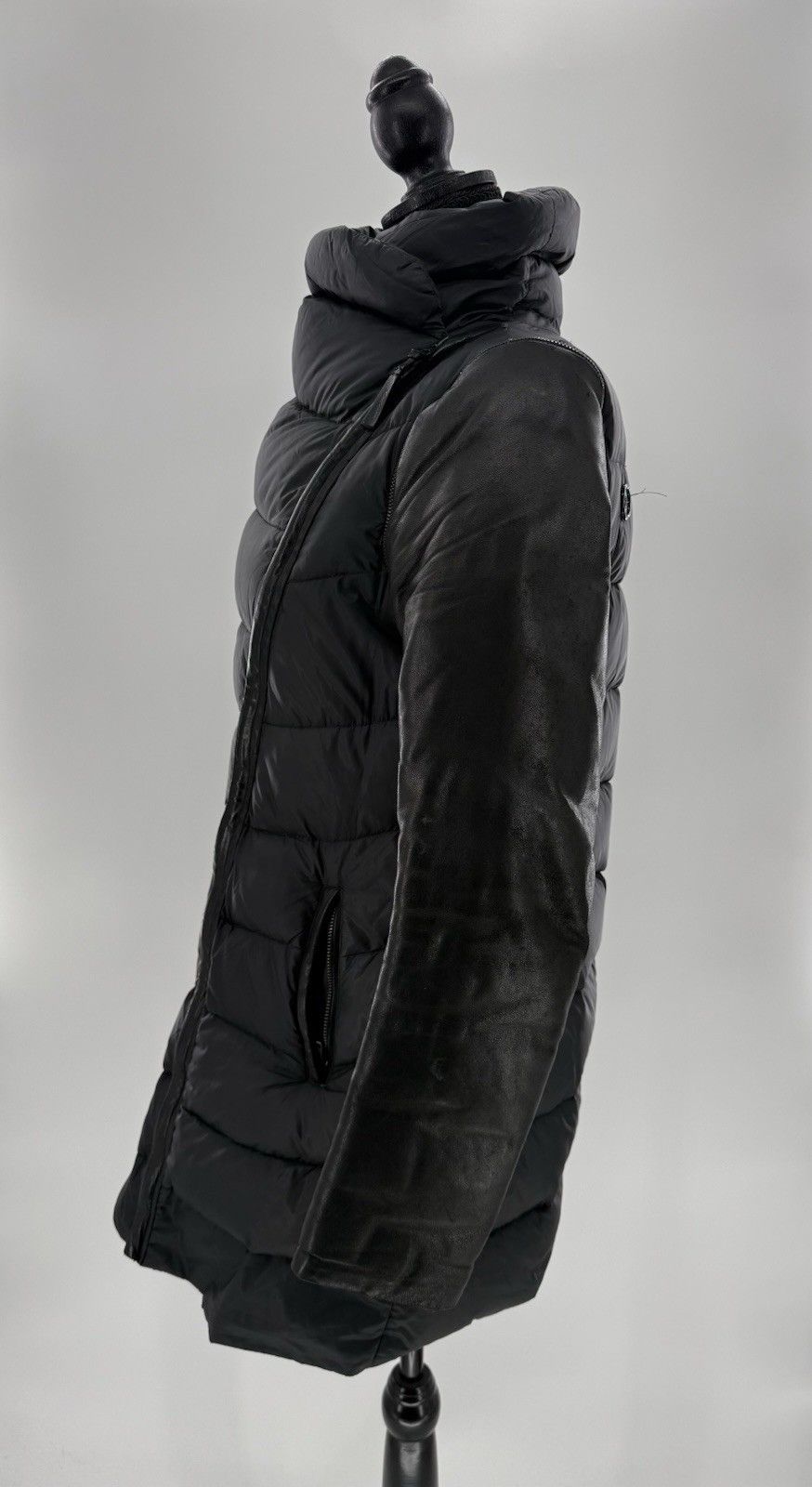 Mackage Womens Mackage Black Asymmetrical Zip Down Puffer Jacket Med Size M / US 6-8 / IT 42-44 - 7 Thumbnail