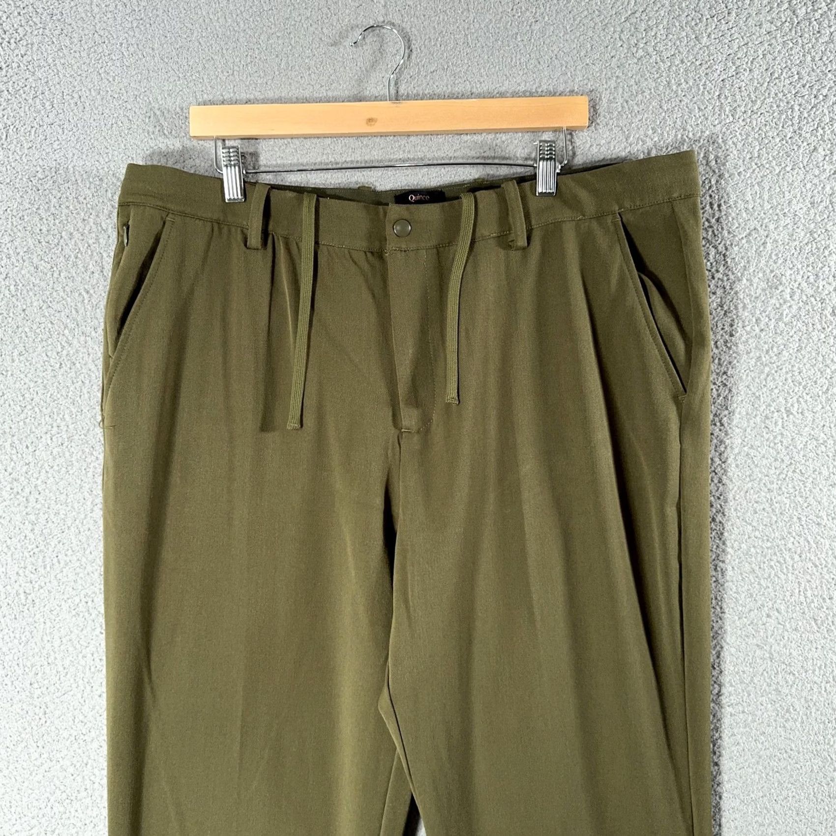 Quince Quince Mens Ultra-Stretch 24/7 Smart Chino Pants Olive Green 40x34 Chino Pants Regular Tapered Front Zip Fly Pockets Belted Business Casual Size US 40 / EU 56 - 5 Thumbnail