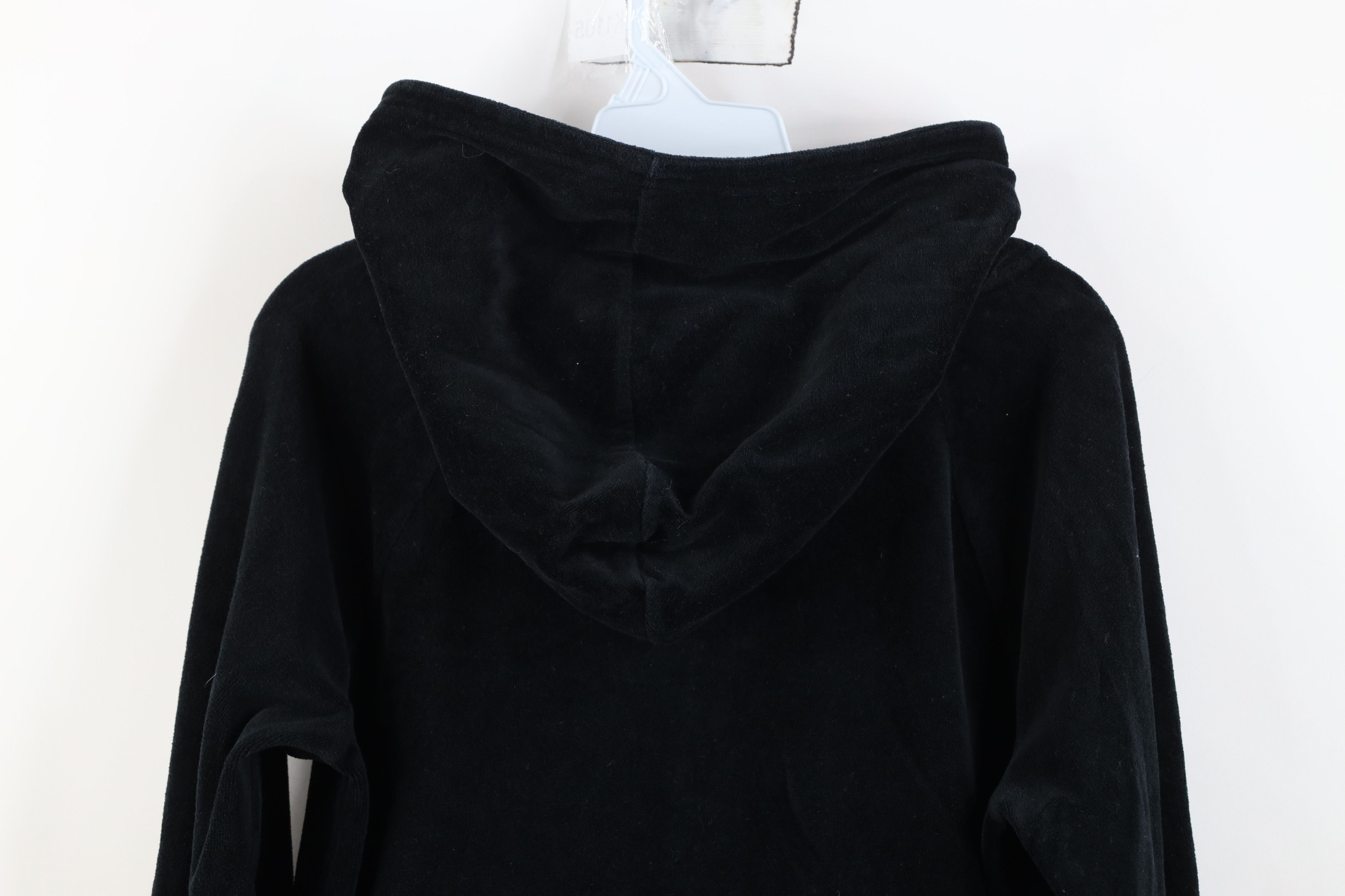Juicy Couture Vintage 90s Y2K Juicy Couture Velour Zip Hoodie Black Size L / US 10 / IT 46 - 12 Thumbnail