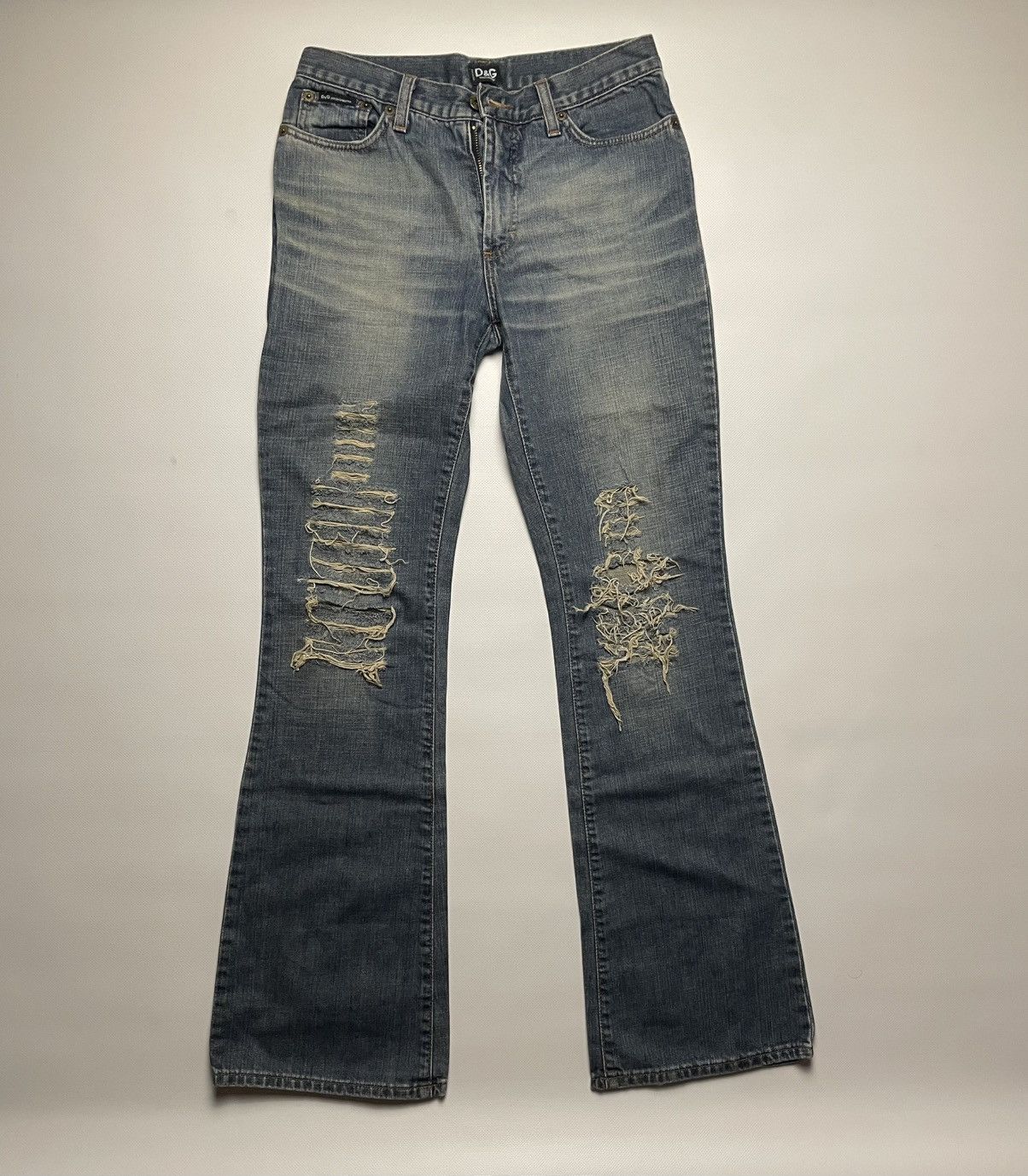 Dolce & Gabbana Dolce & Gabbana Distressed Bootcut Jeans - Women's Size S Size 27" / US 4 / IT 40 - 1 Thumbnail