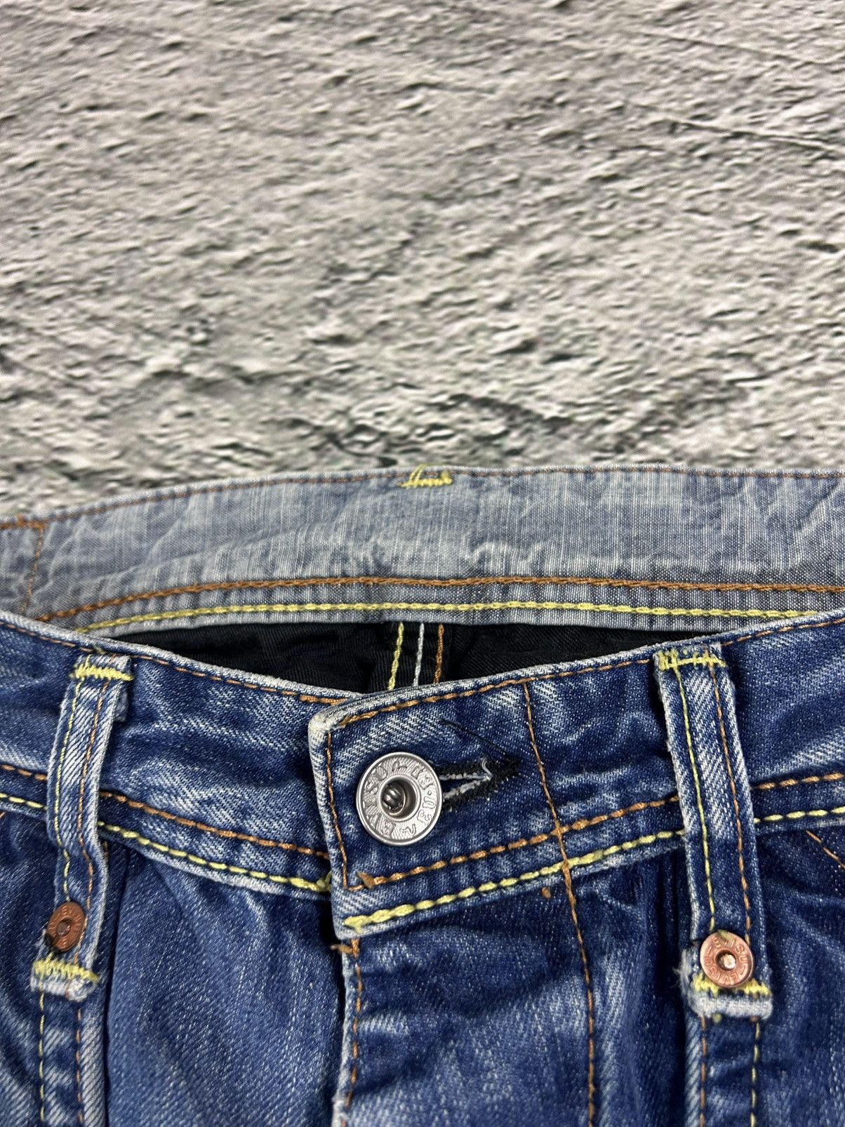 Evisu Evisu EU ED jeans vintage denim pants cargo navy blue Y2K Size US 29 - 9 Thumbnail