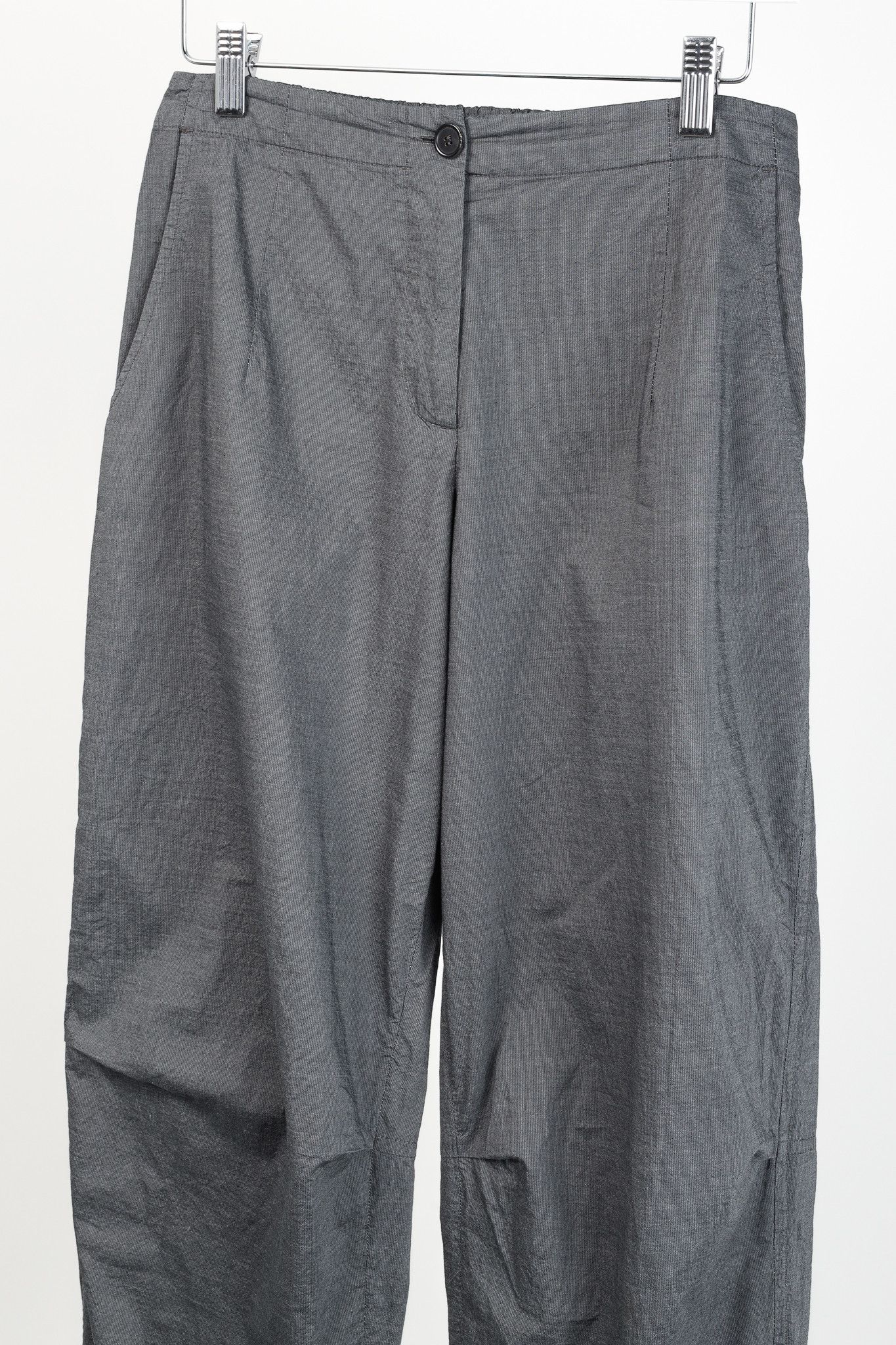 Other Peter O. Mahler Grey Cotton Tapered Cropped Pants Size 27" / US 4 / IT 40 - 2 Thumbnail