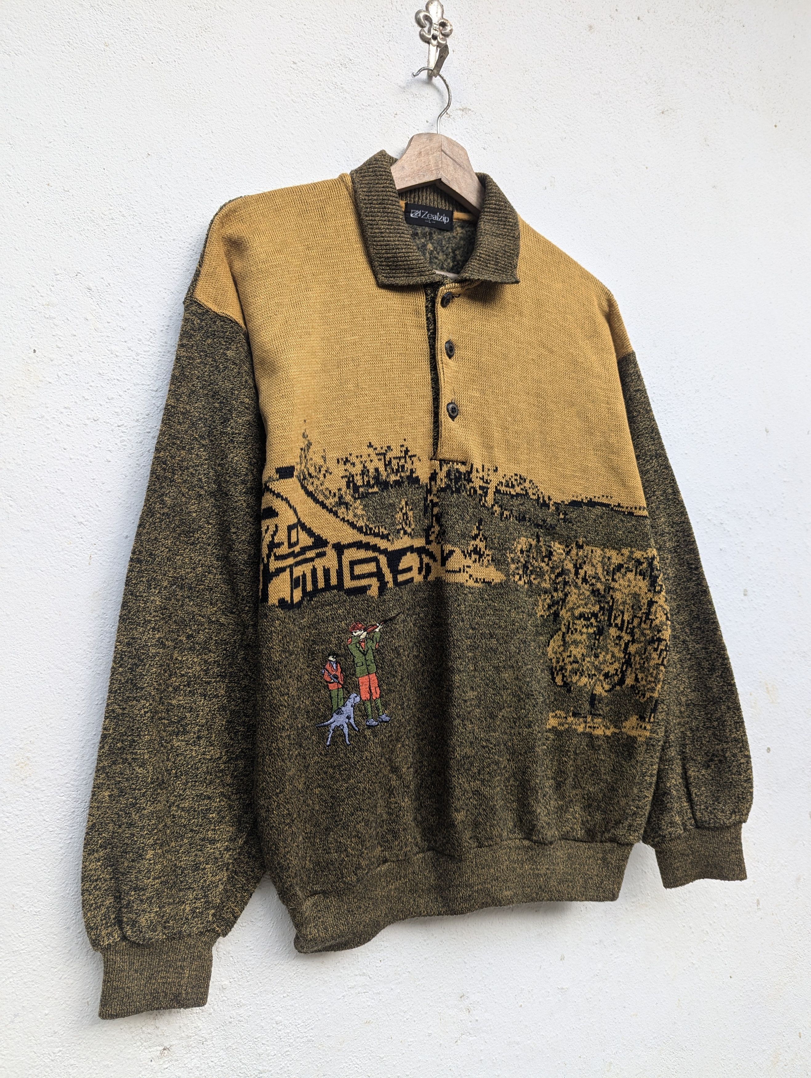 Japanese Brand ZEALZIP HALF BUTTON SWEATSHIRT Size US L / EU 52-54 / 3 - 2 Thumbnail