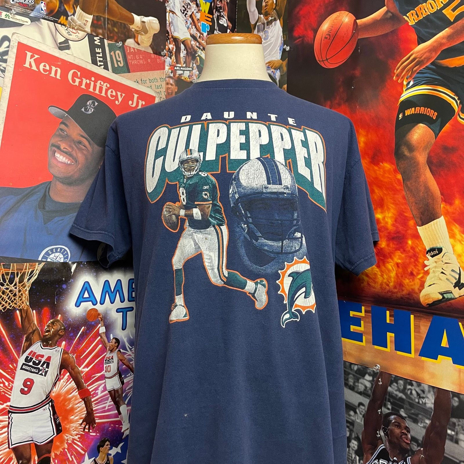 Reebok Miami Dolphins Dolphin Daunte Culpepper Reebok NFL Tee Size US XL / EU 56 / 4 - 1 Thumbnail