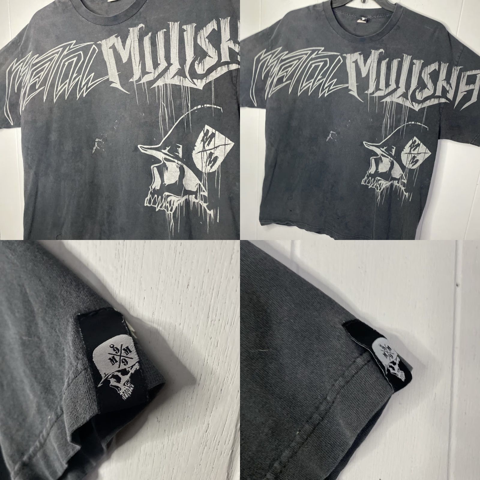 Metal Mulisha VINTAGE Metal Mulisha T Shirt AOP Grunge Distressed Soldier XL Black Men Short Sleeve Cotton T-Shirt 23X30 2000s Skate Size US XL / EU 56 / 4 - 8 Thumbnail