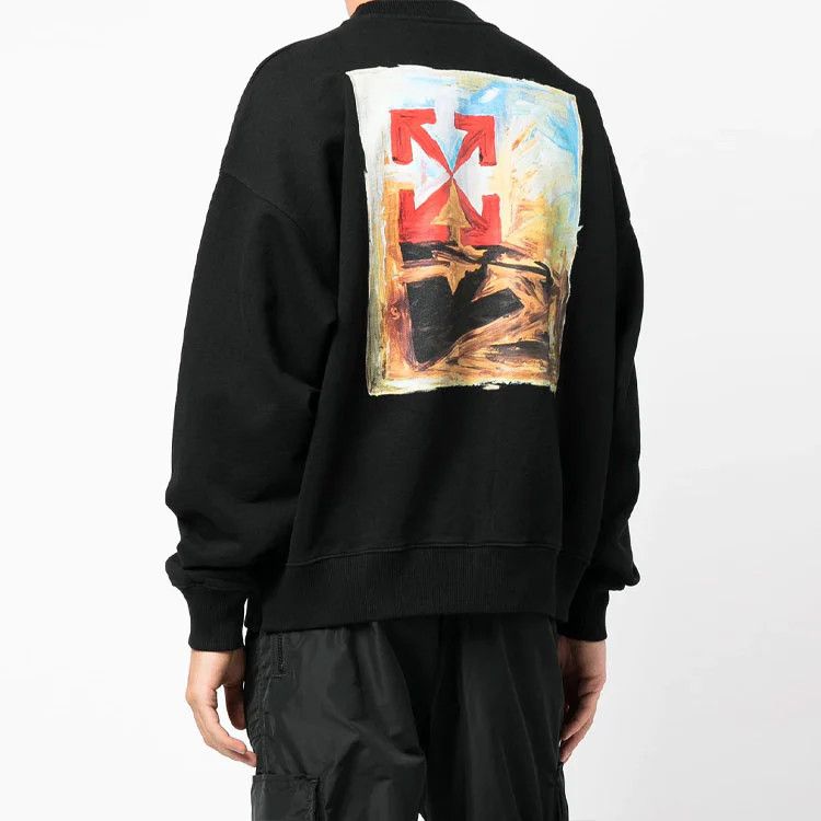 Off-White Black Arrows on Canvas Oversized Skate Sweatshirt Size XXS / US 00 / IT 34 - 2 Thumbnail