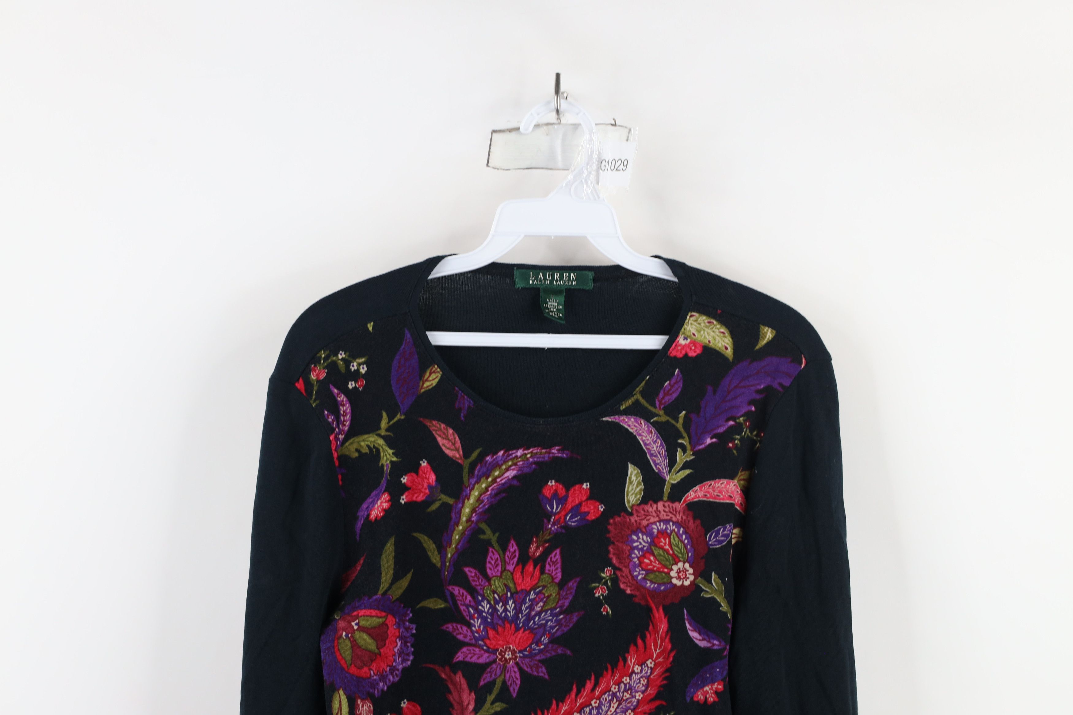 Ralph Lauren × Vintage Vintage 90s Ralph Lauren Cotton Knit Long Sleeve T-Shirt Size L / US 10 / IT 46 - 2 Thumbnail