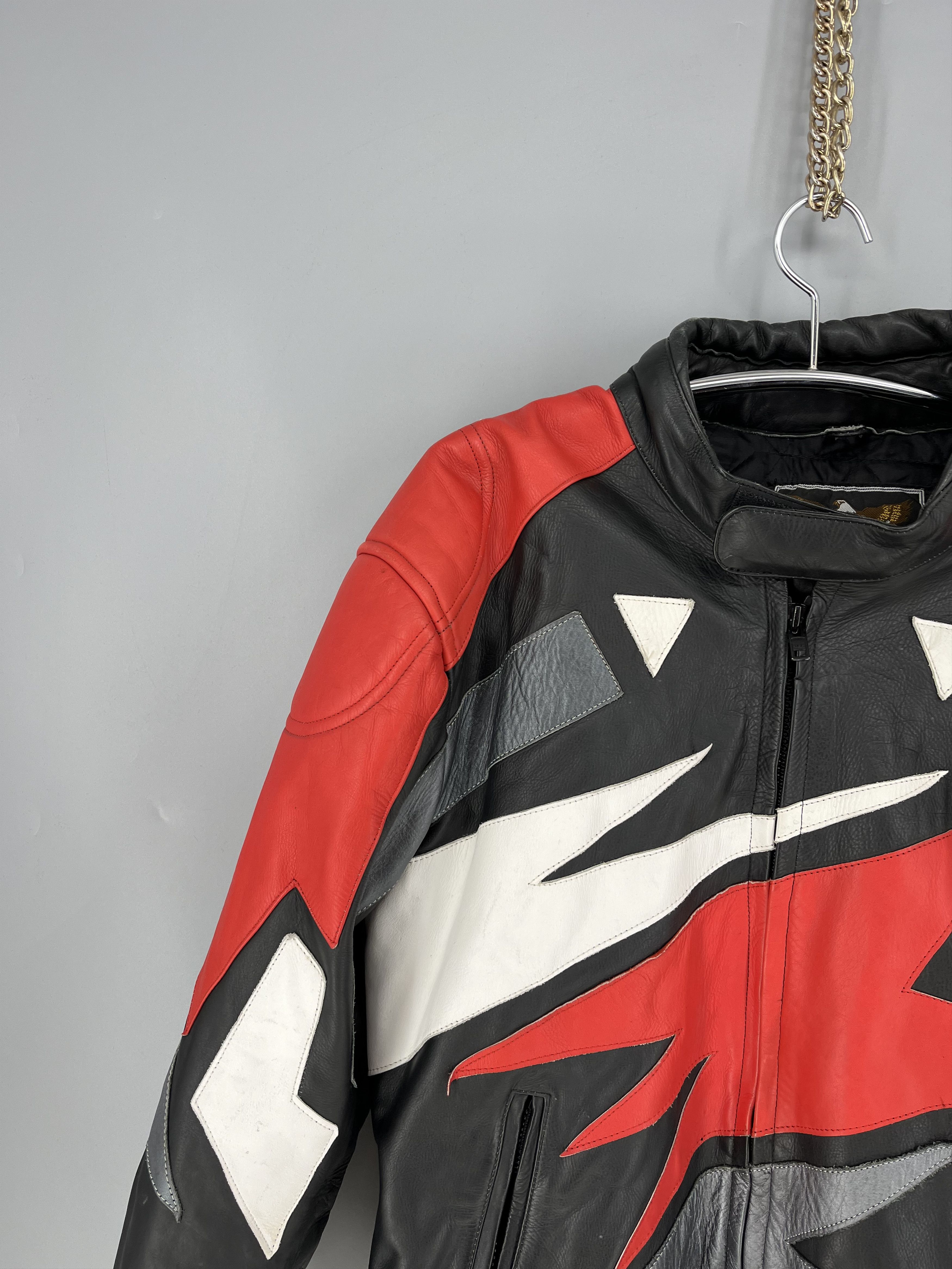 Leather VTG Motorcycle Joe Rocket Leather Jacket Rare Red Black xxxl Size US XXL / EU 58 / 5 - 4 Thumbnail
