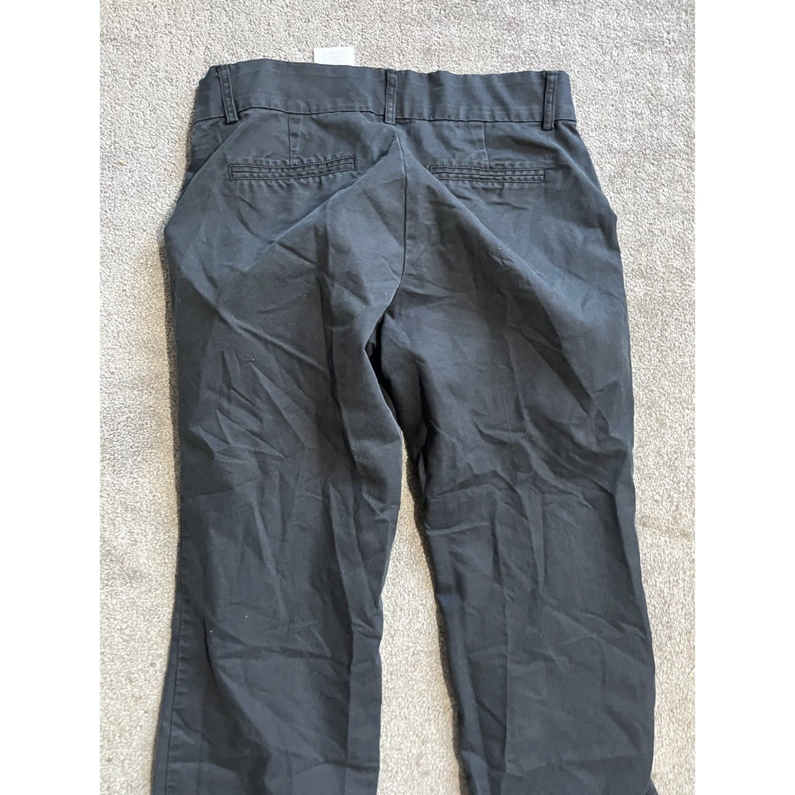 Dockers VINTAGE Dockers Pants Women 6M Black Chinos Flat Front Straight Leg 31 in 8.5-10.5 in Knit Polyester Elastane Casual Slacks Woman Size 28" / US 6 / IT 42 - 4 Thumbnail