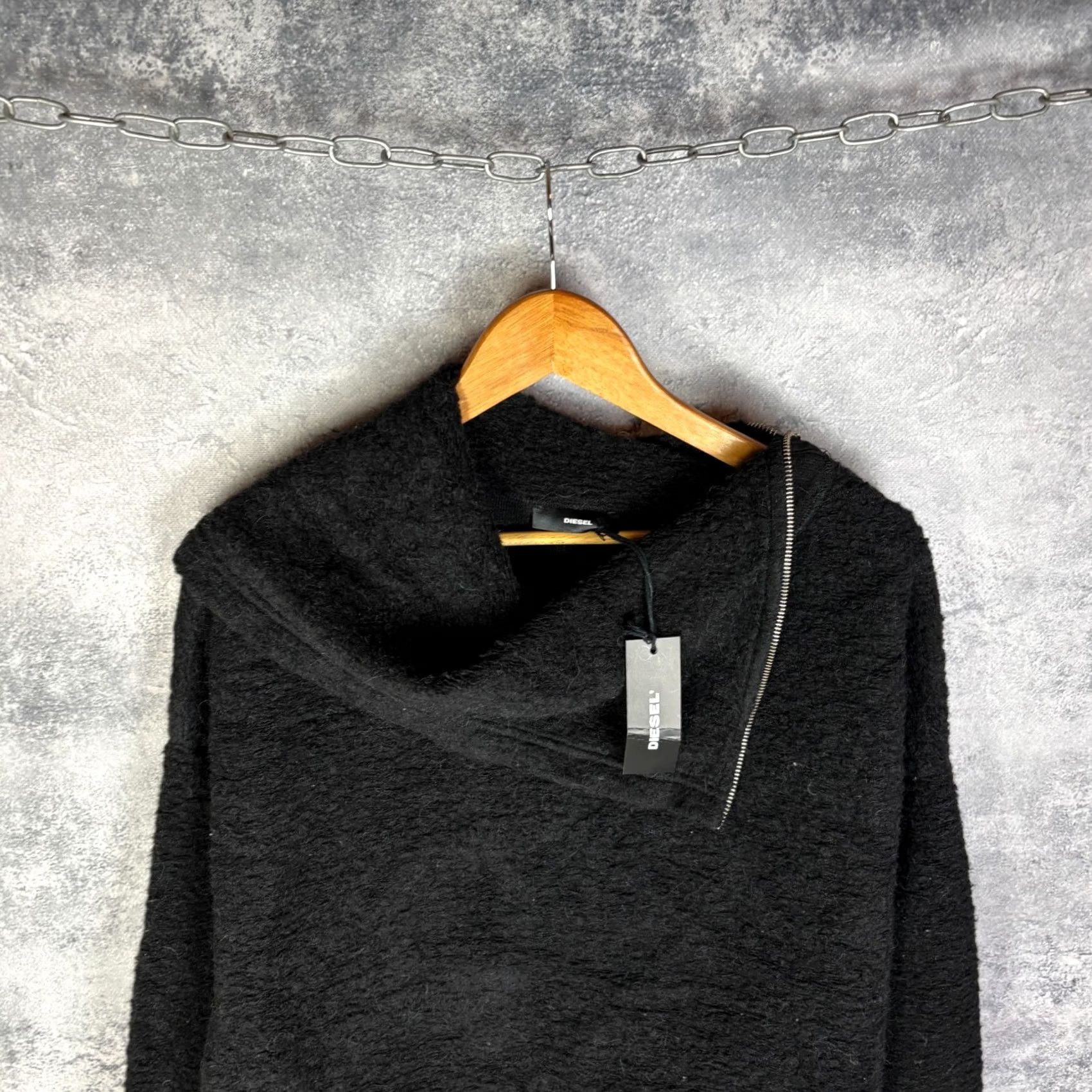 Diesel Diesel Sweater Pullover Turtleneck Black Wool Polyester Size XS Womens Pullover Knit Avangard 90s Style Womens Size XS / US 0-2 / IT 36-38 - 4 Thumbnail