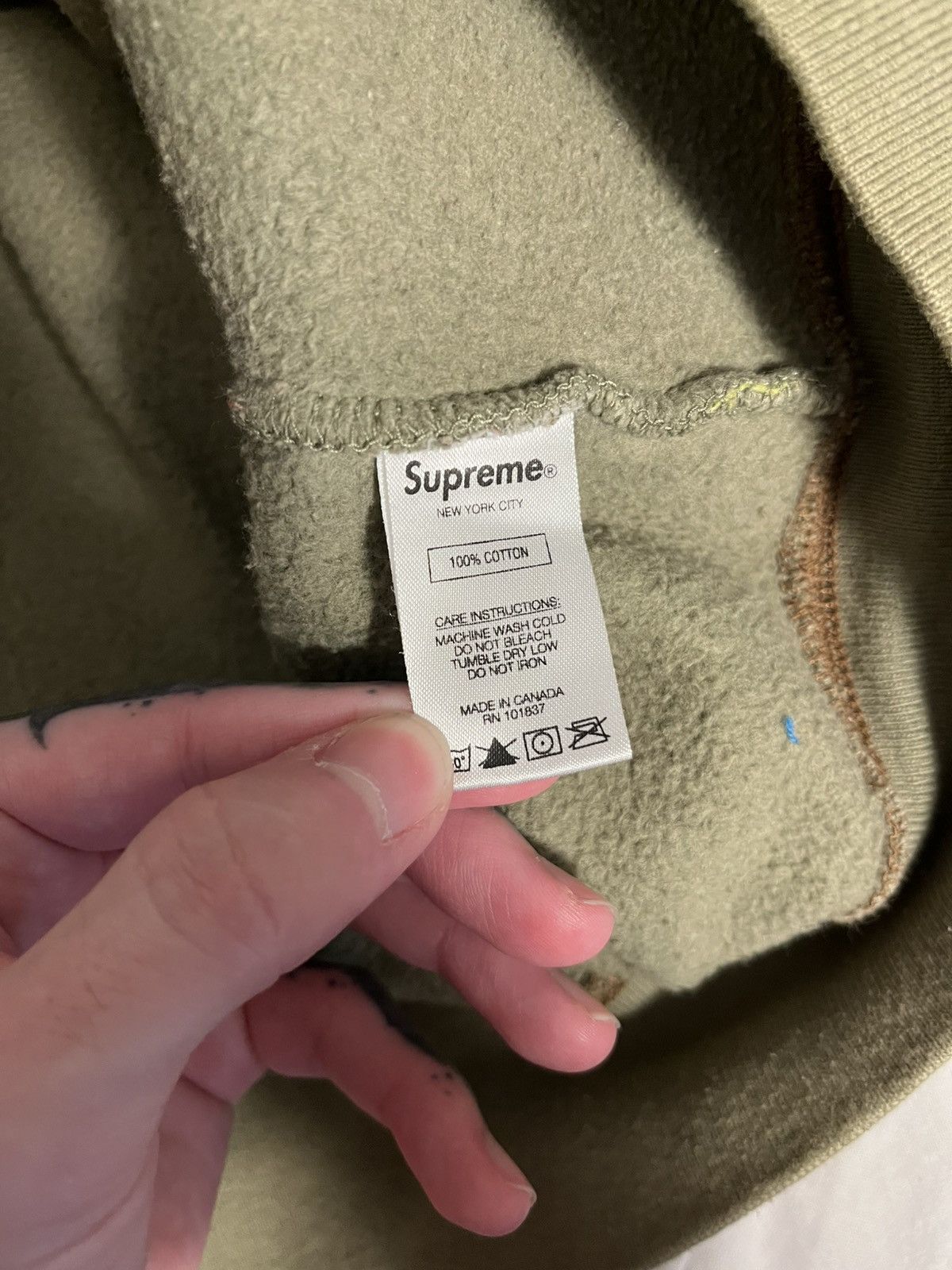 Supreme Supreme split crewneck olive brown Size US XL / EU 56 / 4 - 6 Thumbnail