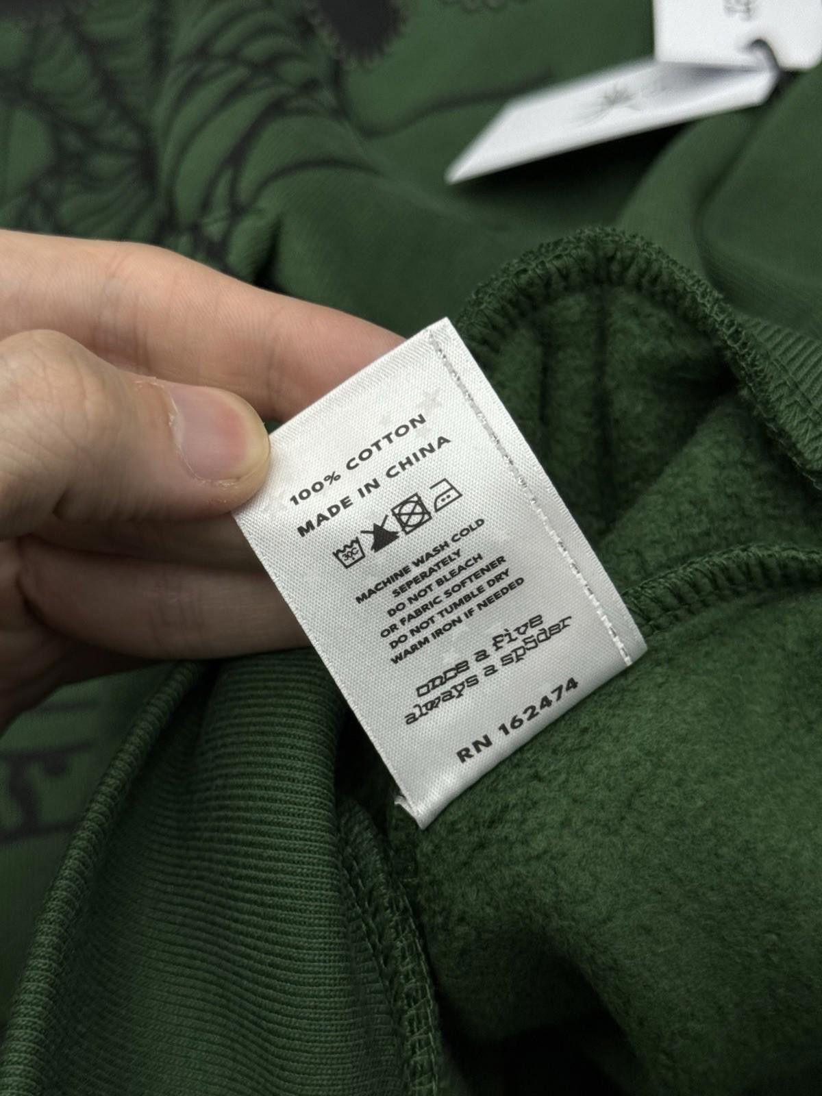 Sp5der Sp5der Worldwide Green Zip Up Studded Hoodie Size Medium Size US M / EU 48-50 / 2 - 9 Thumbnail
