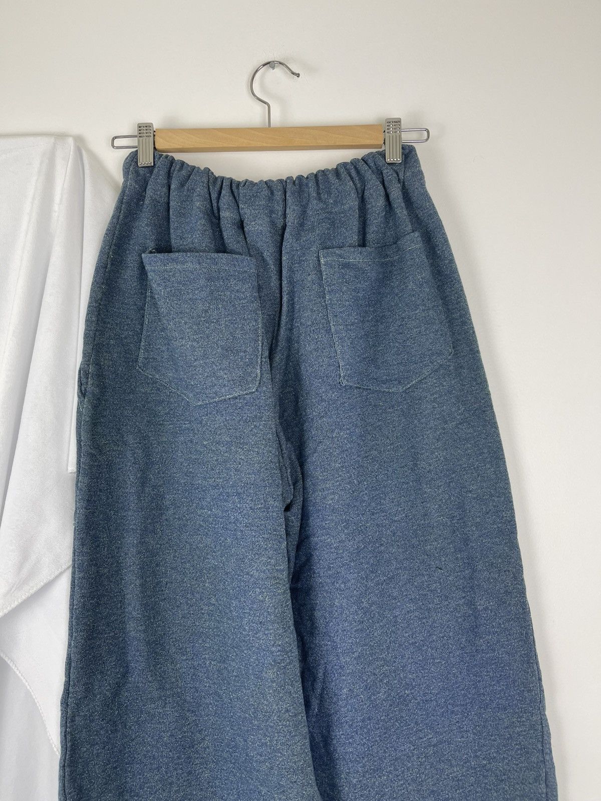 Chorley Raw hem dirty imitation denim baggy wide leg sweatpants Size US 34 / EU 50 - 3 Thumbnail
