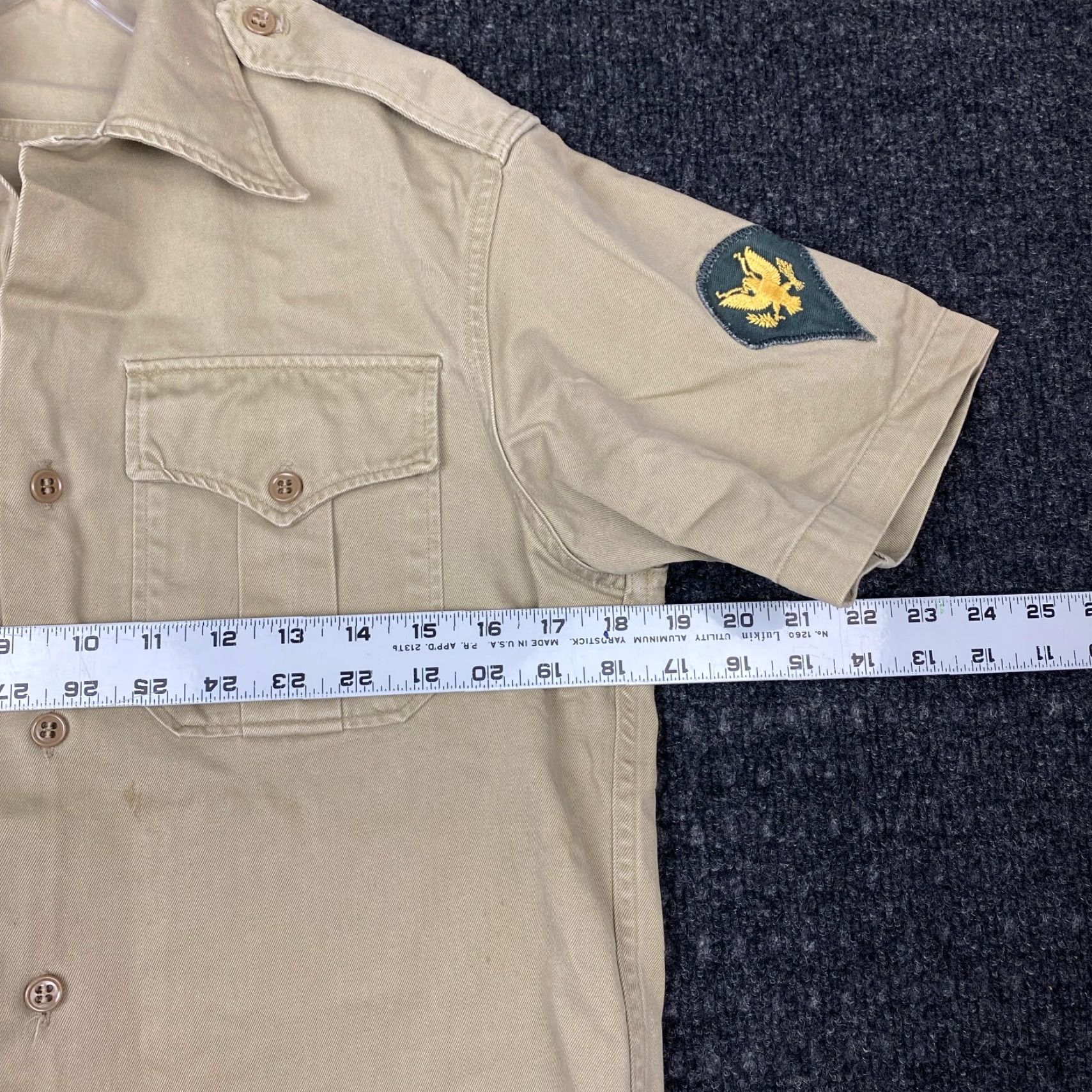 Vintage VINTAGE Boy Scouts of America Shirt Teens S Beige Cotton Blend Twill Short Sleeve Button Shirt Uniform Patch Size US S / EU 44-46 / 1 - 6 Thumbnail