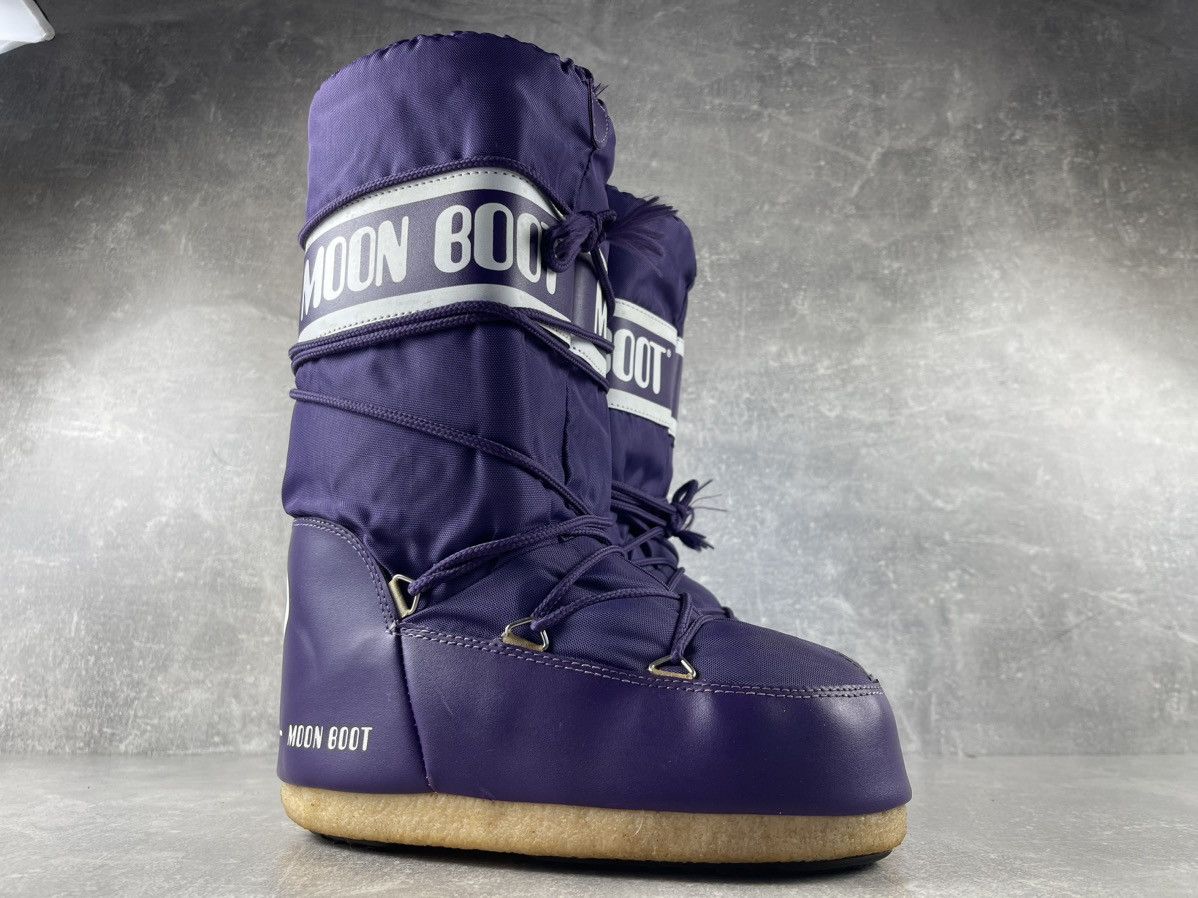 Moon Boot Moon Boot The Original Purple Nylon Snow Boots 1990s Size US 7 / IT 37 - 2 Thumbnail