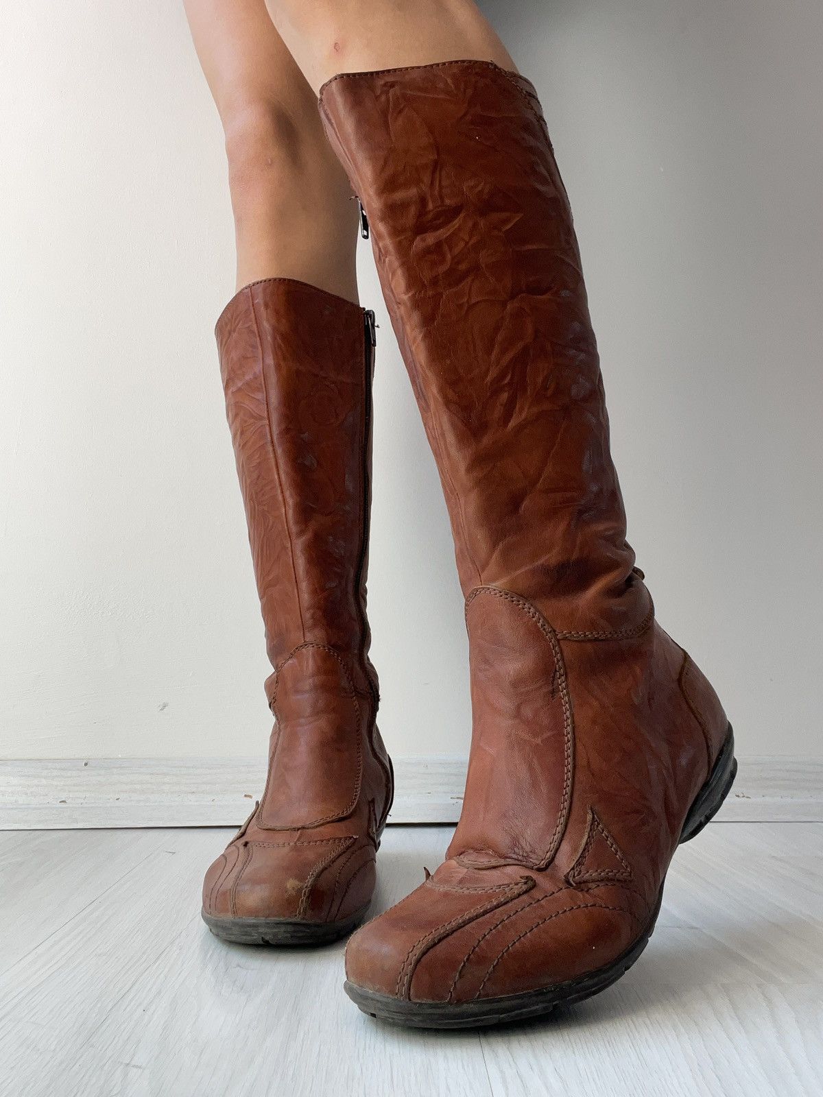 Vintage y2k leather boots Size US 6.5 / IT 36.5 - 3 Thumbnail
