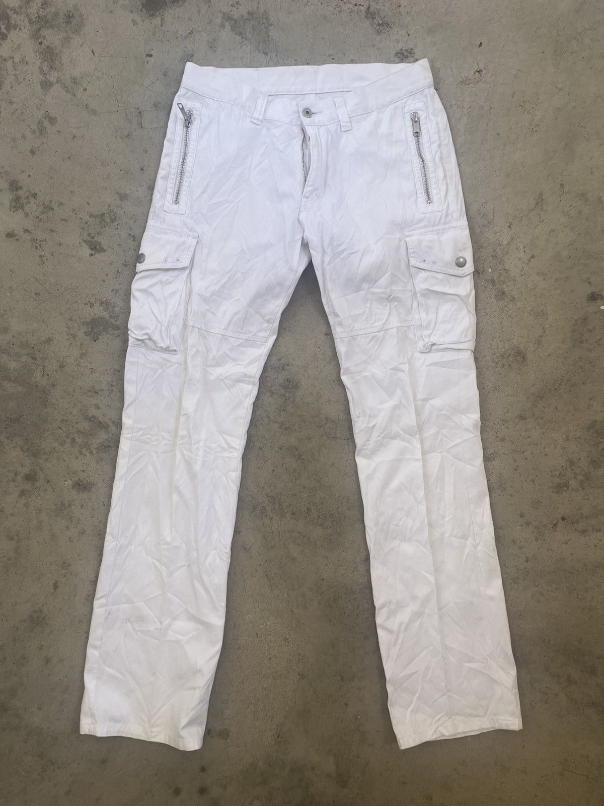 Hedi Slimane Men's Tenoras Culzture Uomo White Side Pocket Pants Size US 34 / EU 50 - 1 Thumbnail