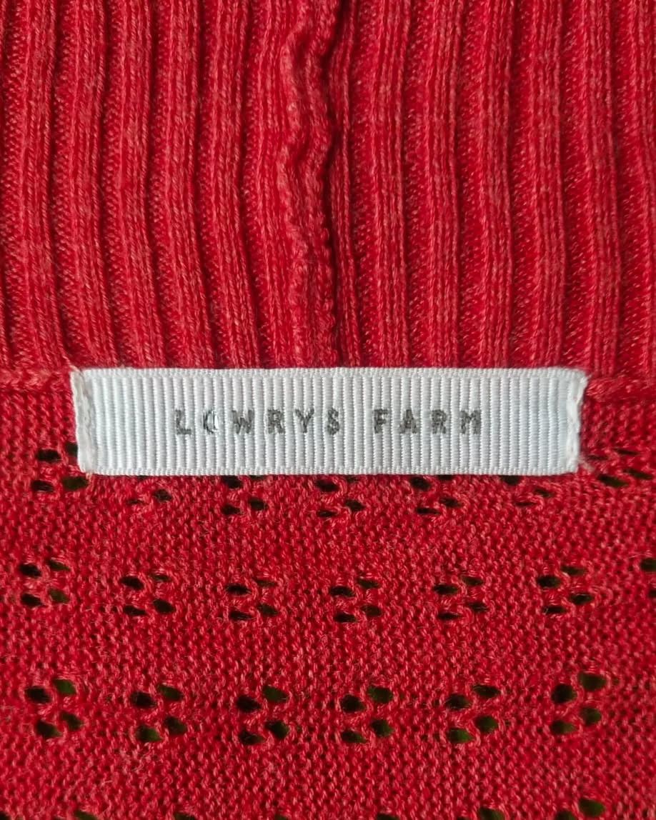Designer × Japanese Brand × LOWRYS FARM Lowry's Farm Basic Red Cardigan Size L / US 10 / IT 46 - 2 Thumbnail