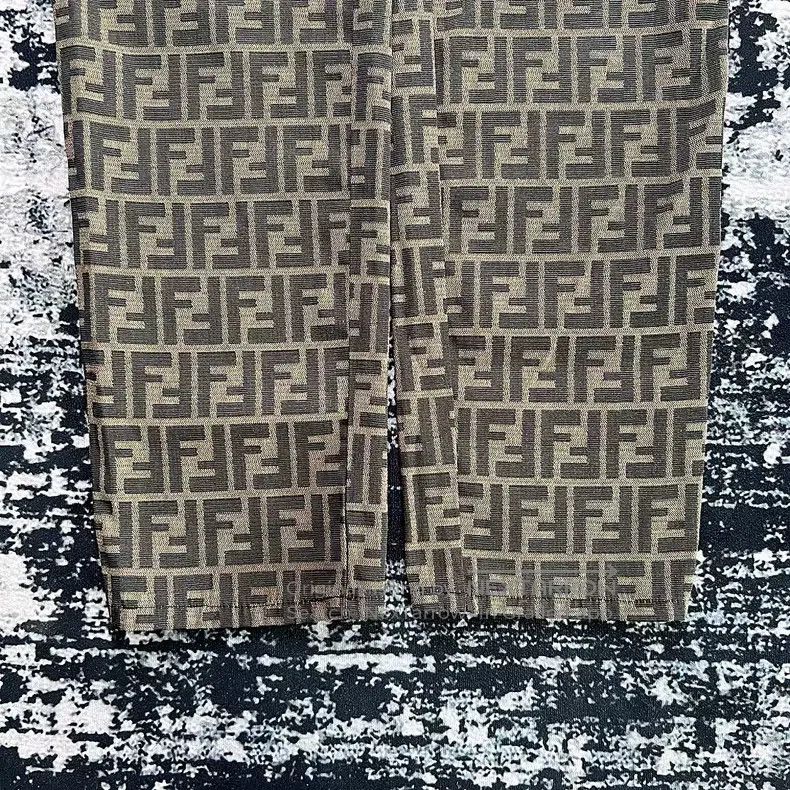 Fendi Fendi Brown FF Monogram Logo Pocket Straight Leg Jeans Size US 31 - 3 Thumbnail