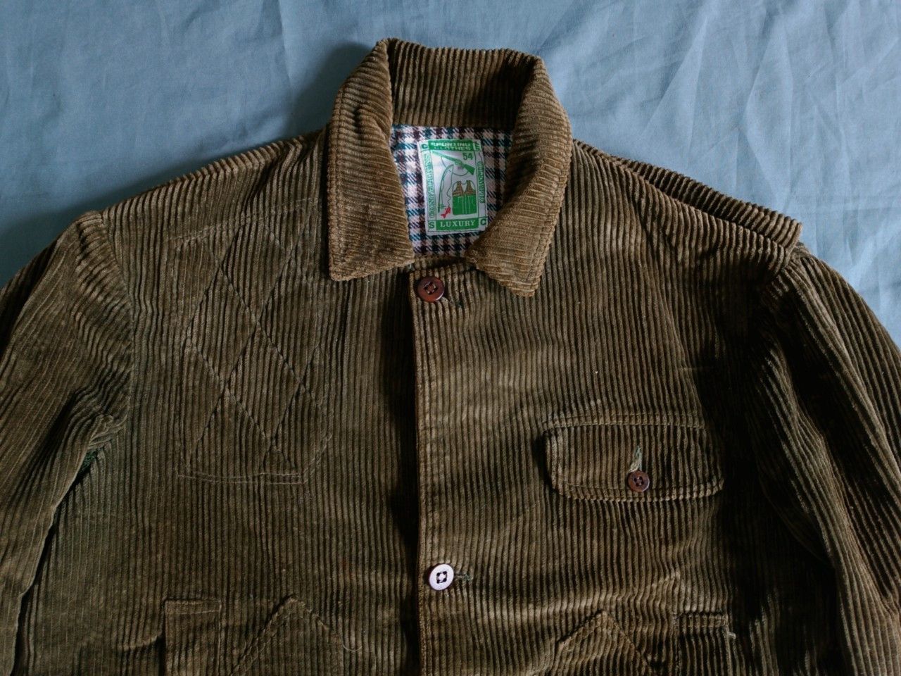 Hunter Vintage 50s France Corduroy Heavy Jacket. Size US XL / EU 56 / 4 - 2 Thumbnail
