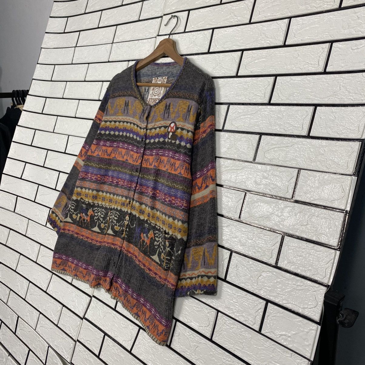 Hysteric Glamour 📌Cardigan Jacket Design Navajo Native Drug Store Japan Size US M / EU 48-50 / 2 - 3 Thumbnail