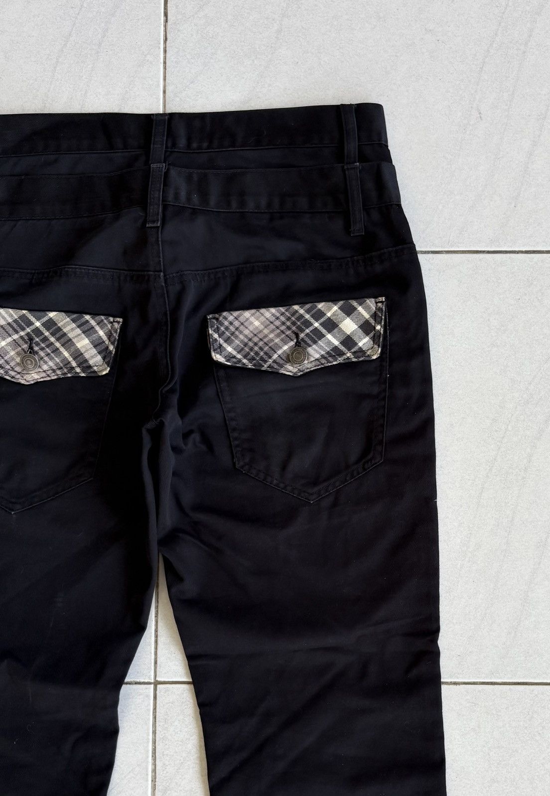 Japanese Brand Japanese High Quality Streetwear Double Waist Denim Size US 31 - 15 Thumbnail