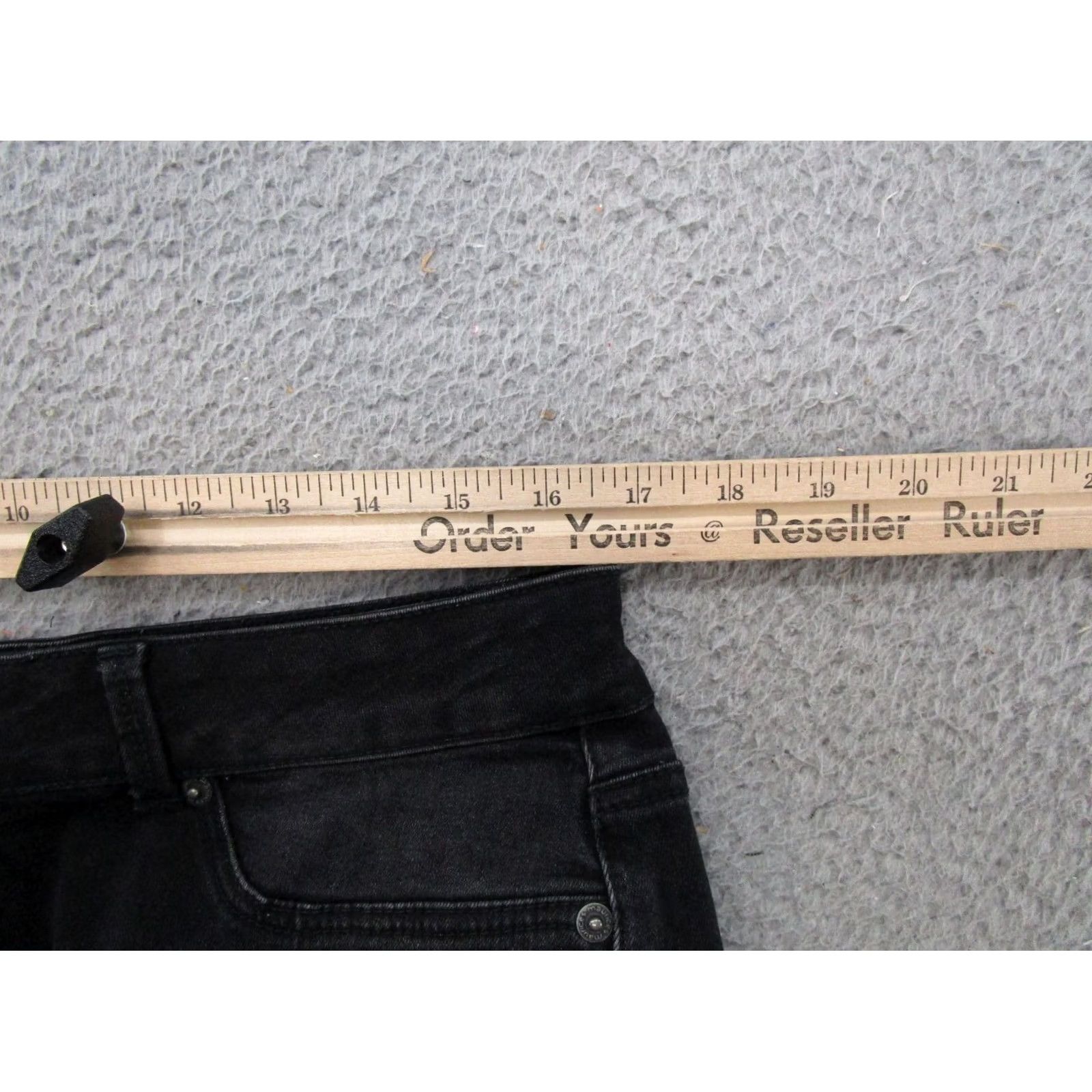 Vintage Maurices Black Stretch Denim Skinny Jeans Women's Size L Reg Denim Skinny Jeans Womens L Black Stretch Maurices Size 36" / US 14 / IT 50 - 4 Thumbnail