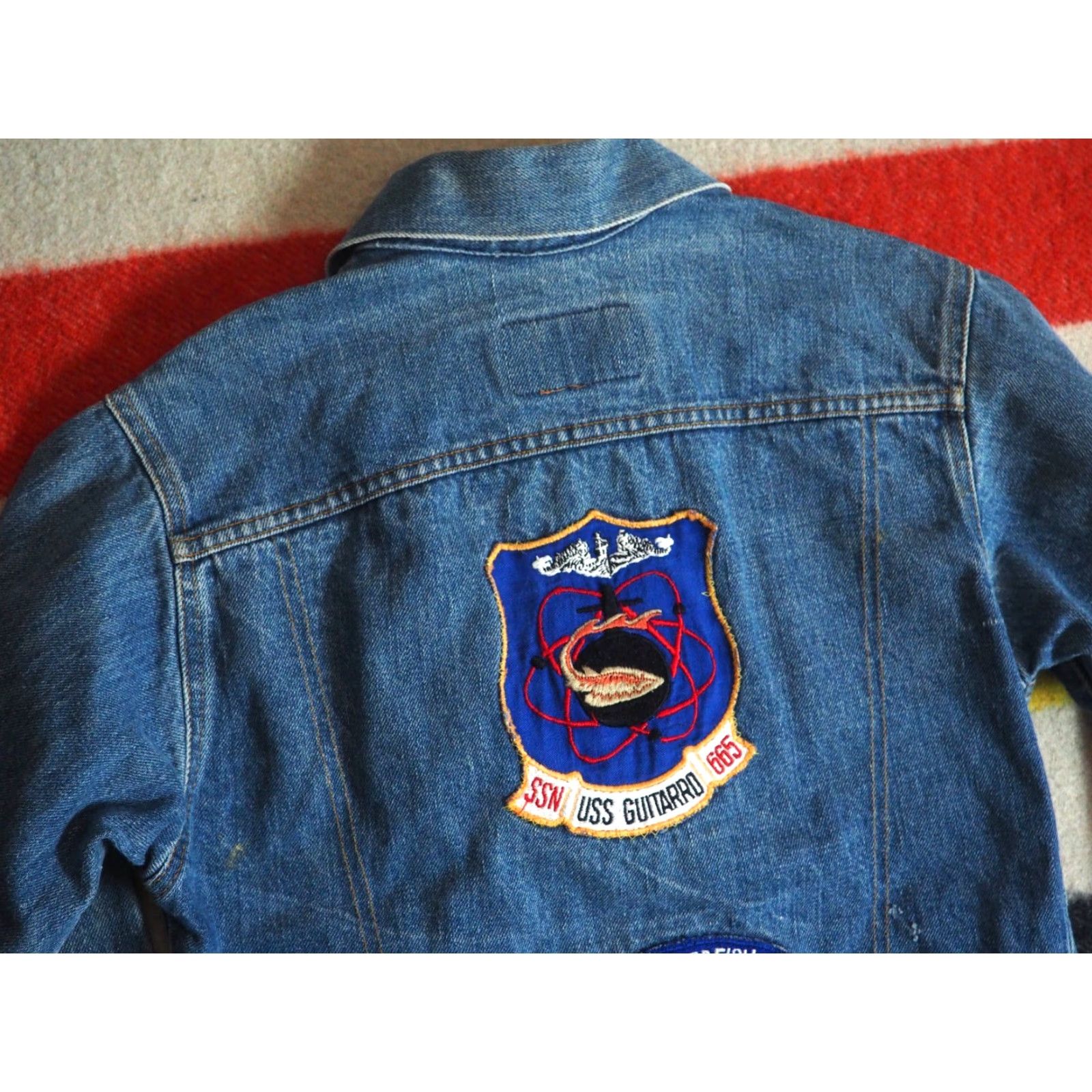 Levi's VTG 70s Levi's Orange Tab Type 3 III Snap Denim Jacket XS Blue Military Look Souvenir Jacket Mens Size XS / US 0-2 / IT 36-38 - 4 Thumbnail