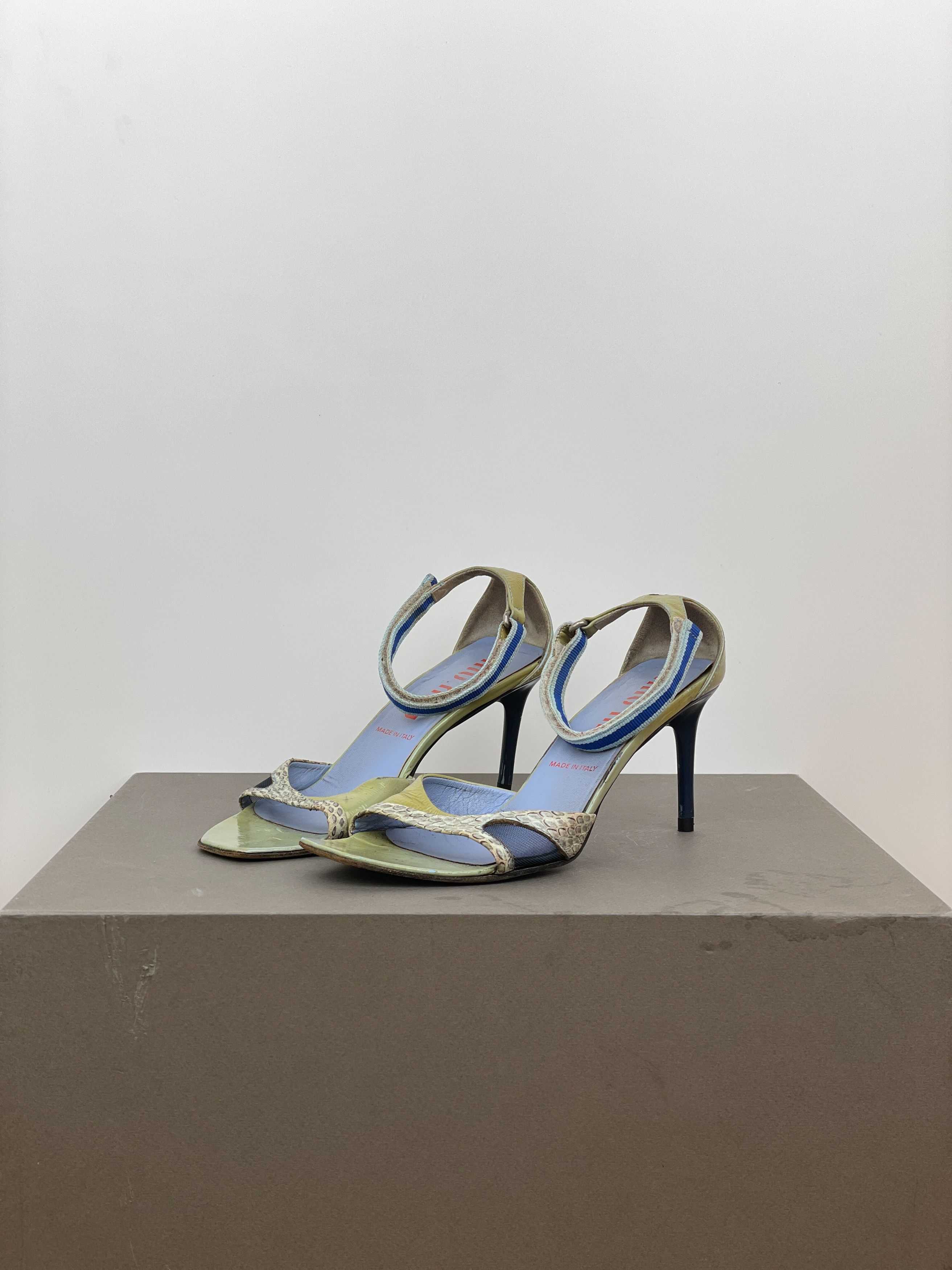 Miu Miu SS00 Snakeskin Python Hybrid Sandal Heels Size US 6 / IT 36 - 1 Thumbnail