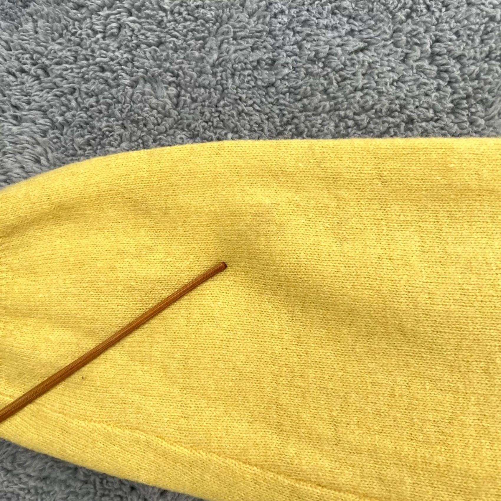 Evan Picone VINTAGE Evan Picone Sweater Womens Small Yellow Cashmere Tight Knit Turtleneck Size S / US 4 / IT 40 - 4 Thumbnail
