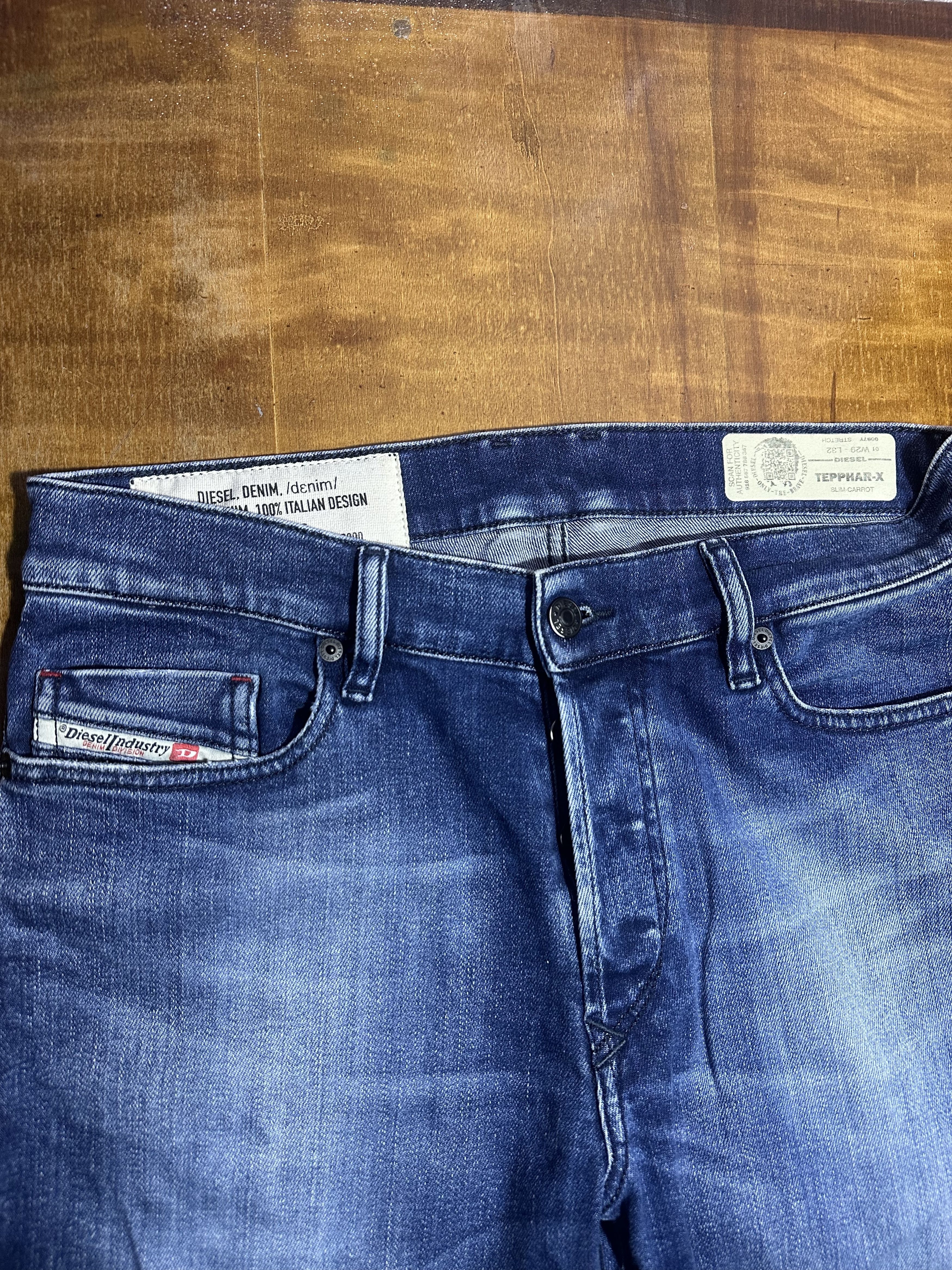 Diesel Diesel Men’s Slim Fit Blue Jeans Denim Classic Wash Size US 32 / EU 48 - 5 Thumbnail