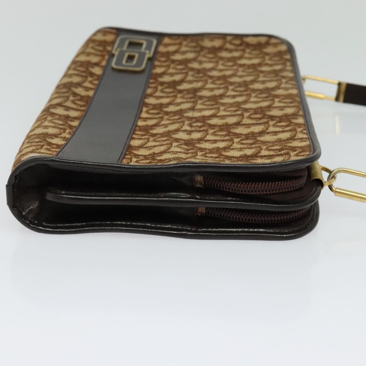Dior DIOR Trotter Canvas Shoulder Bag Brown Gold Size ONE SIZE - 4 Thumbnail