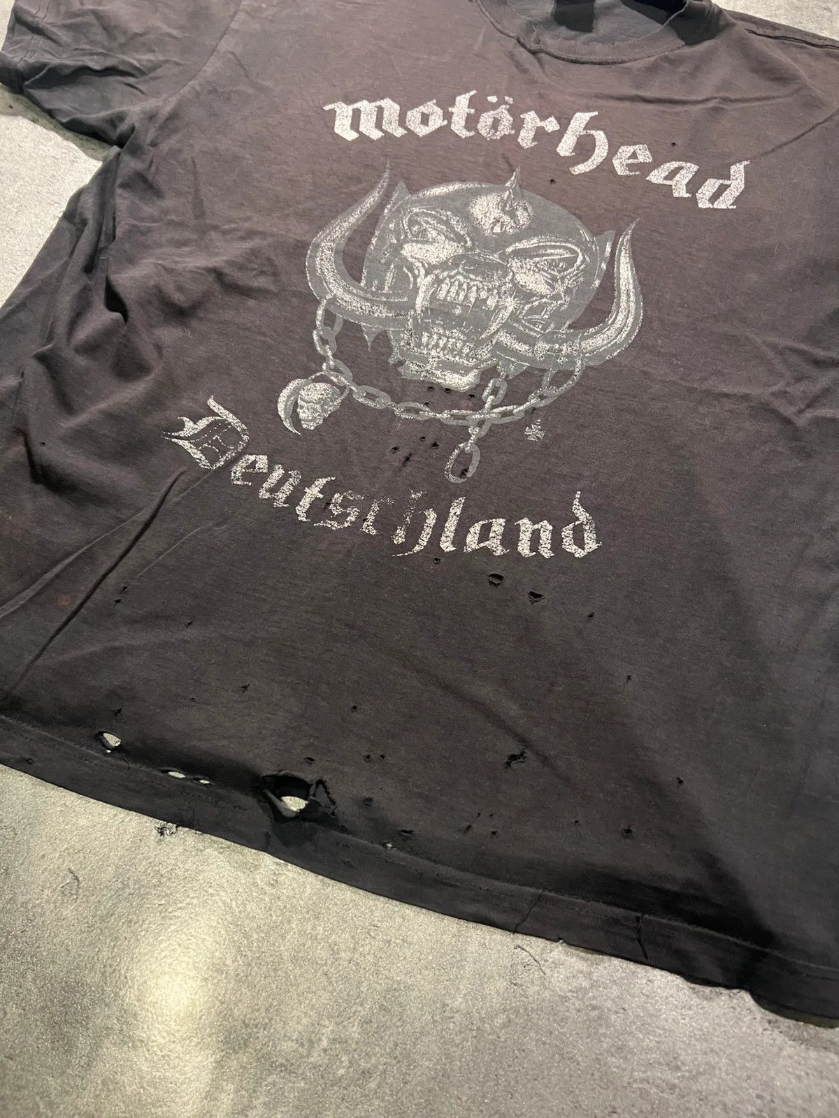 Vintage Vintage rare thrashed destroyed motorhead deutschland tshirt Size US L / EU 52-54 / 3 - 2 Thumbnail