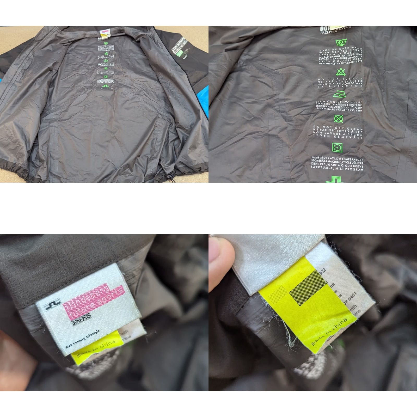 J.Lindeberg J. Lindeberg Womens Gore-Tex Paclite Jacket XS Outdoor Brown Taped Seams Windbreaker Zip Hooded Lightweight Water Resistant Quick Dry Full Zip Size XS / US 0-2 / IT 36-38 - 9 Thumbnail