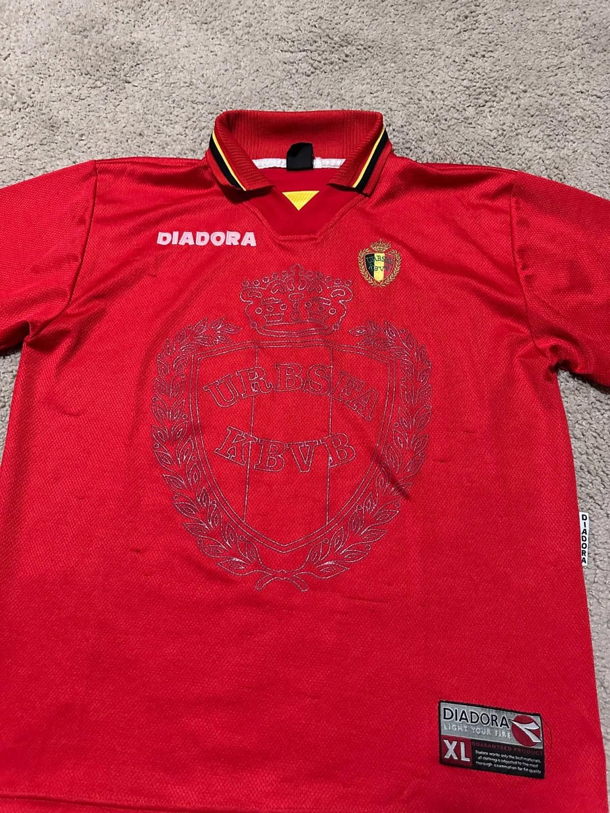 Diadora Diadora Belgium 1996/97 Home Football Shirt Soccer Jersey XL Size US XL / EU 56 / 4 - 3 Thumbnail