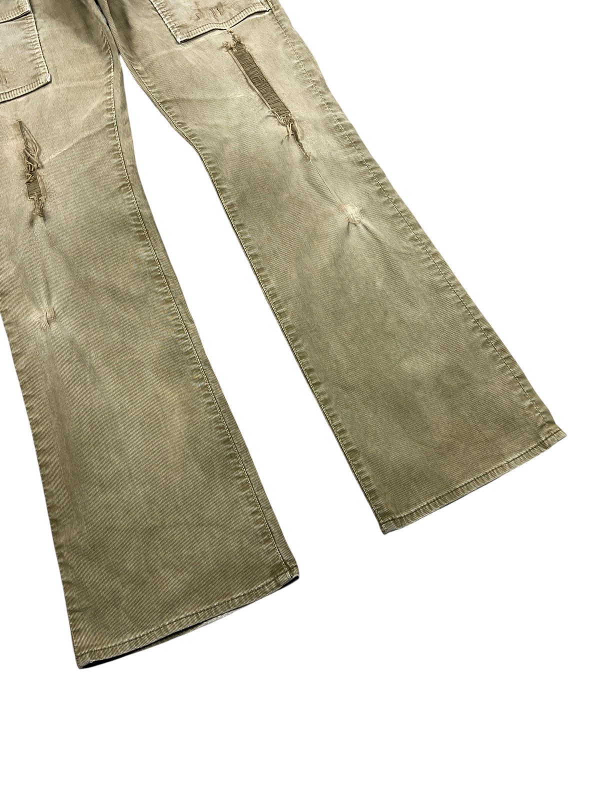 If Six Was Nine × Japanese Brand × Le Grande Bleu (L.G.B.) Kunna 🇯🇵 Sample Distressed Flare Corduroy Bush Pants Size US 32 / EU 48 - 4 Thumbnail