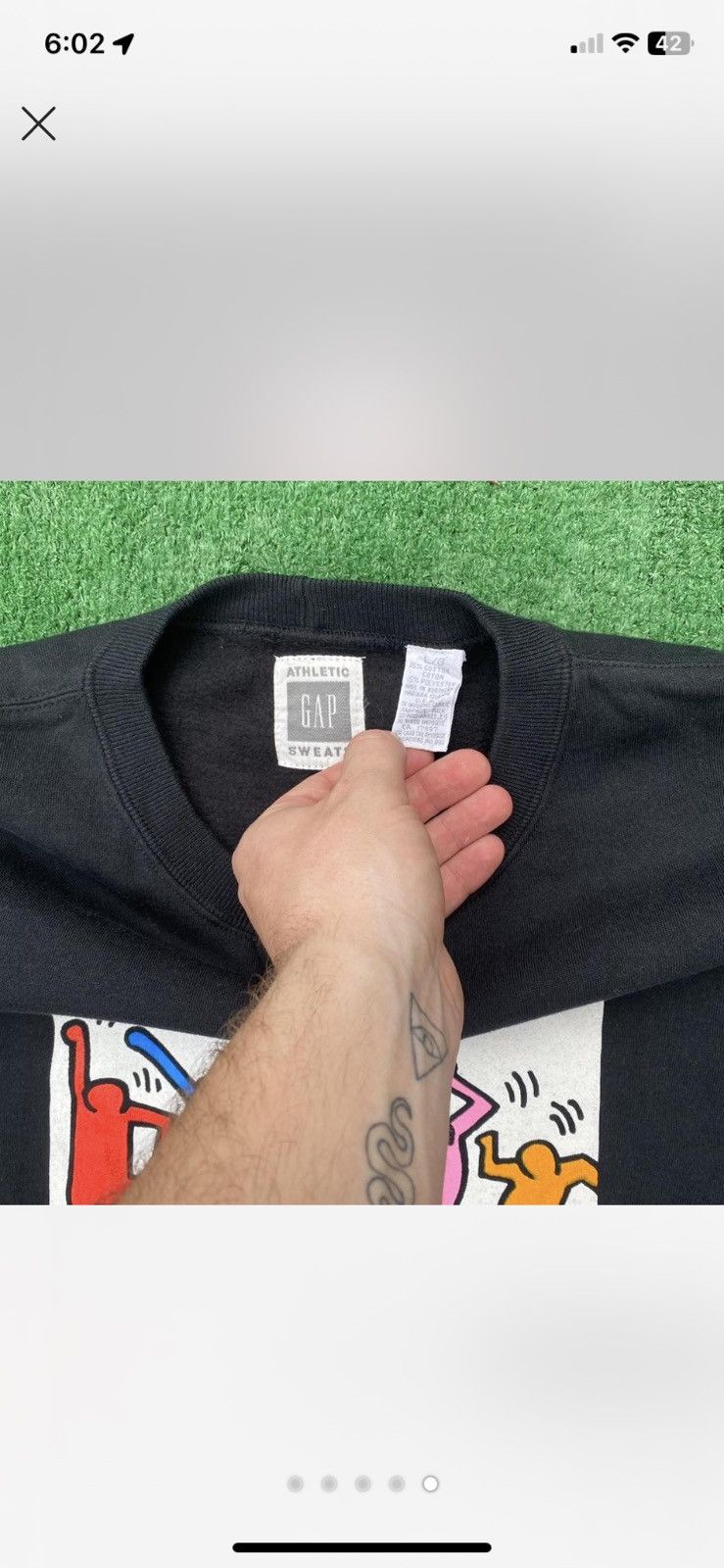 Gap × Keith Haring × Vintage 1993 Keith Haring Aids Dance-A-Thon Crewneck Sweatshirt Size US L / EU 52-54 / 3 - 5 Thumbnail