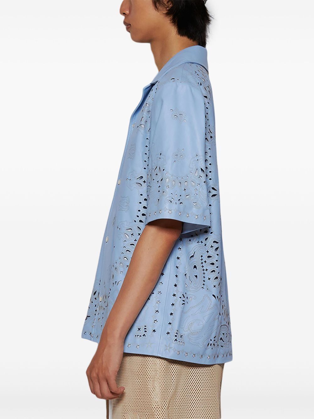 Amiri o1s1wg110525 Bandana Shirt in Blue Size US L / EU 52-54 / 3 - 5 Thumbnail
