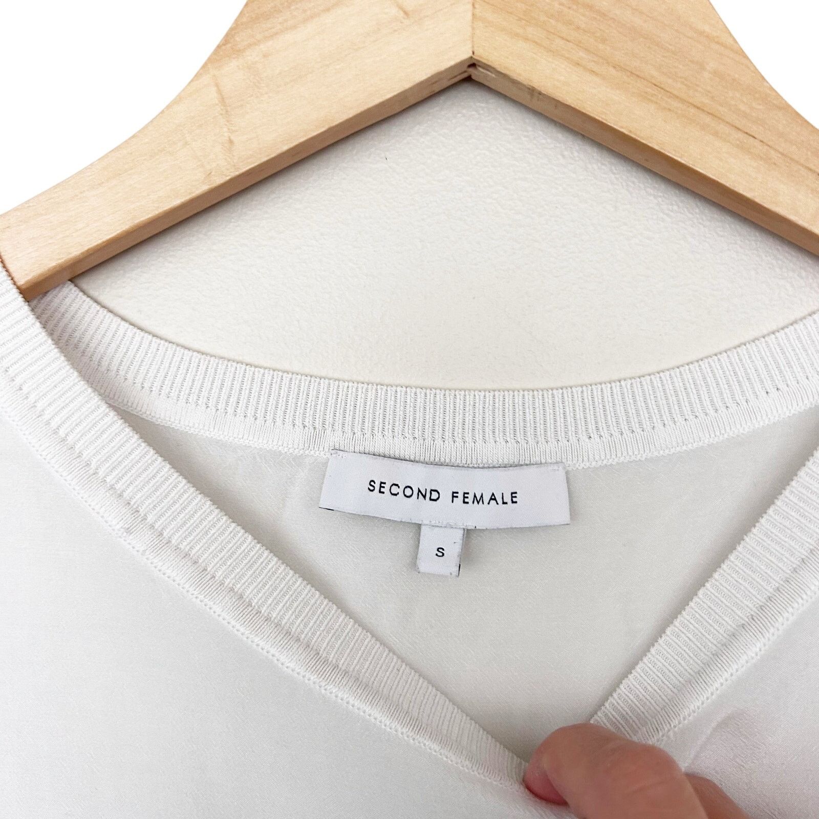 Other Second Female Elina Tee White Black Ombre T Shirt Sz S Size S / US 4 / IT 40 - 2 Thumbnail