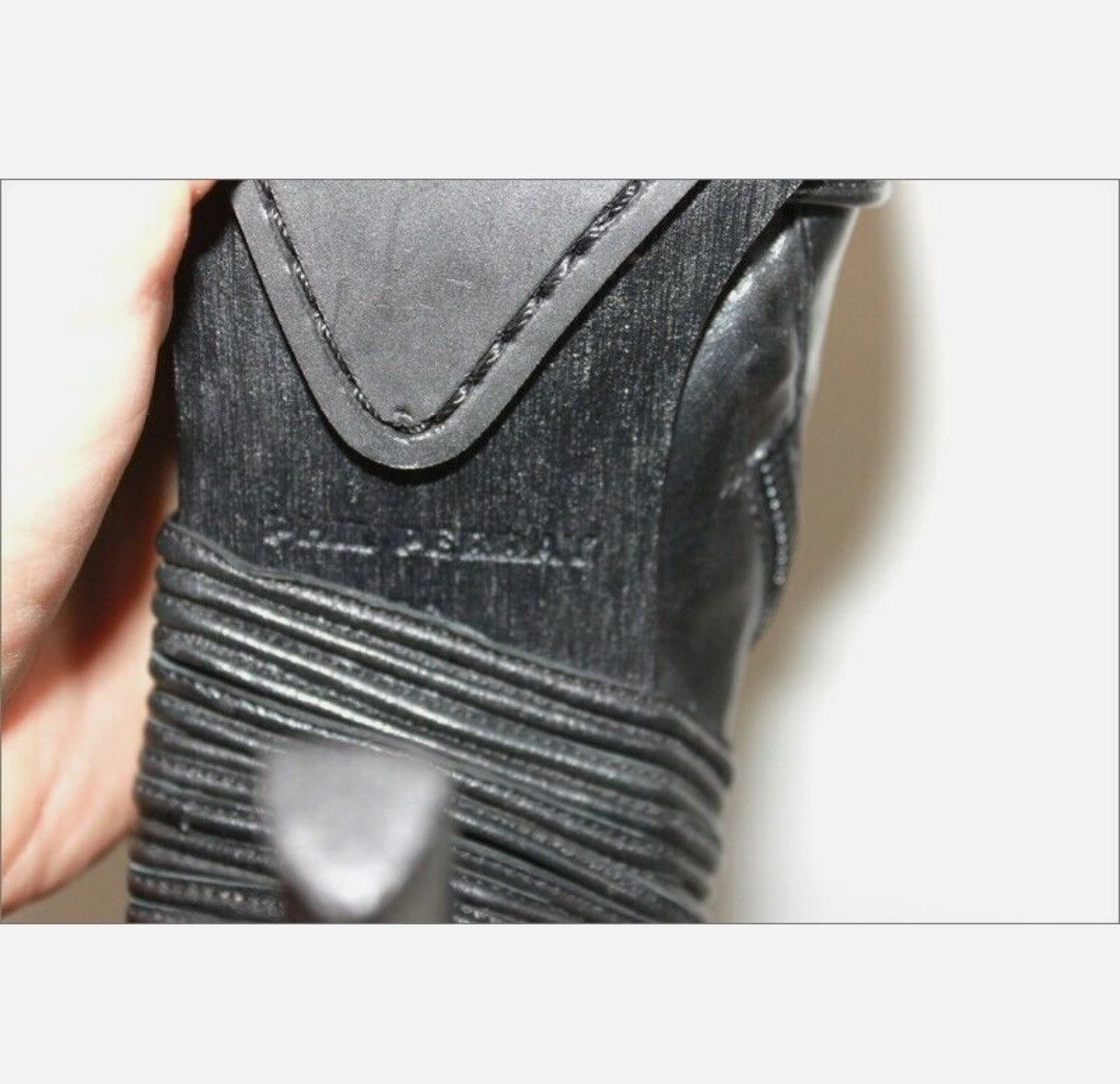 Other Edgy Genuine leather black high boots 40 Size US 9 / IT 39 - 8 Thumbnail