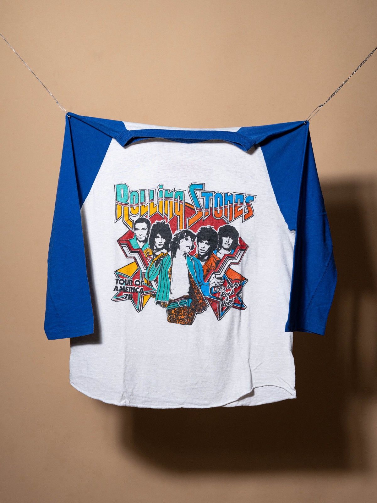 Vintage 1978 Rolling Stones American Tour Raglan Size US M / EU 48-50 / 2 - 2 Thumbnail