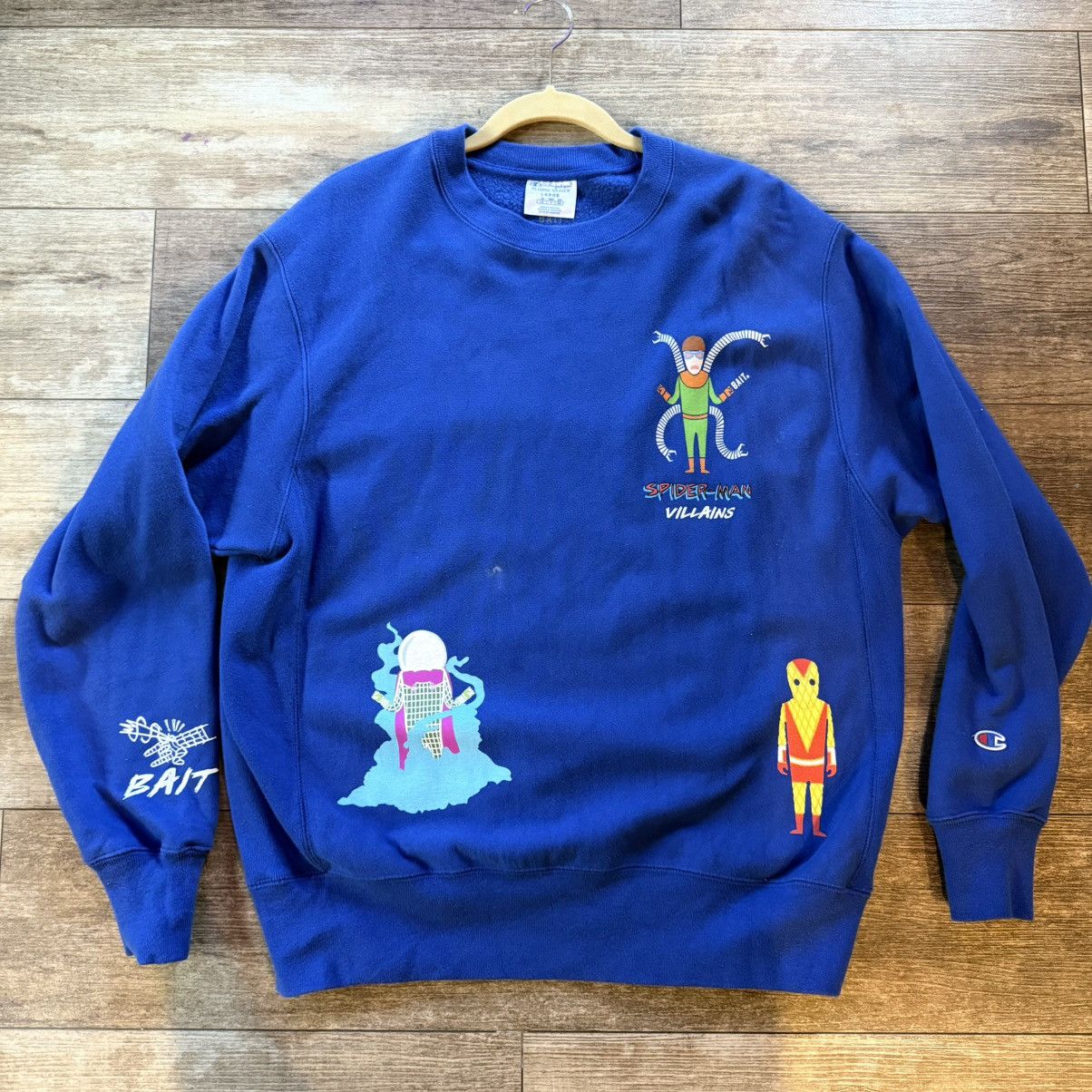 Bait × Champion × Marvel Comics Bait x Marvel Villains x Champion Reverse Weave Sweatshirt Size US L / EU 52-54 / 3 - 1 Thumbnail