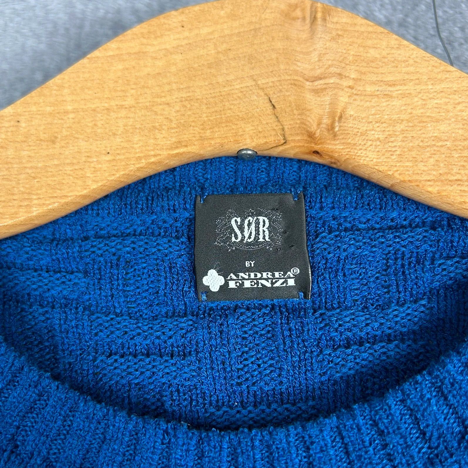 Designer Sør by Andrea Fenzi blue knitwearmonogram all over Size US L / EU 52-54 / 3 - 4 Thumbnail