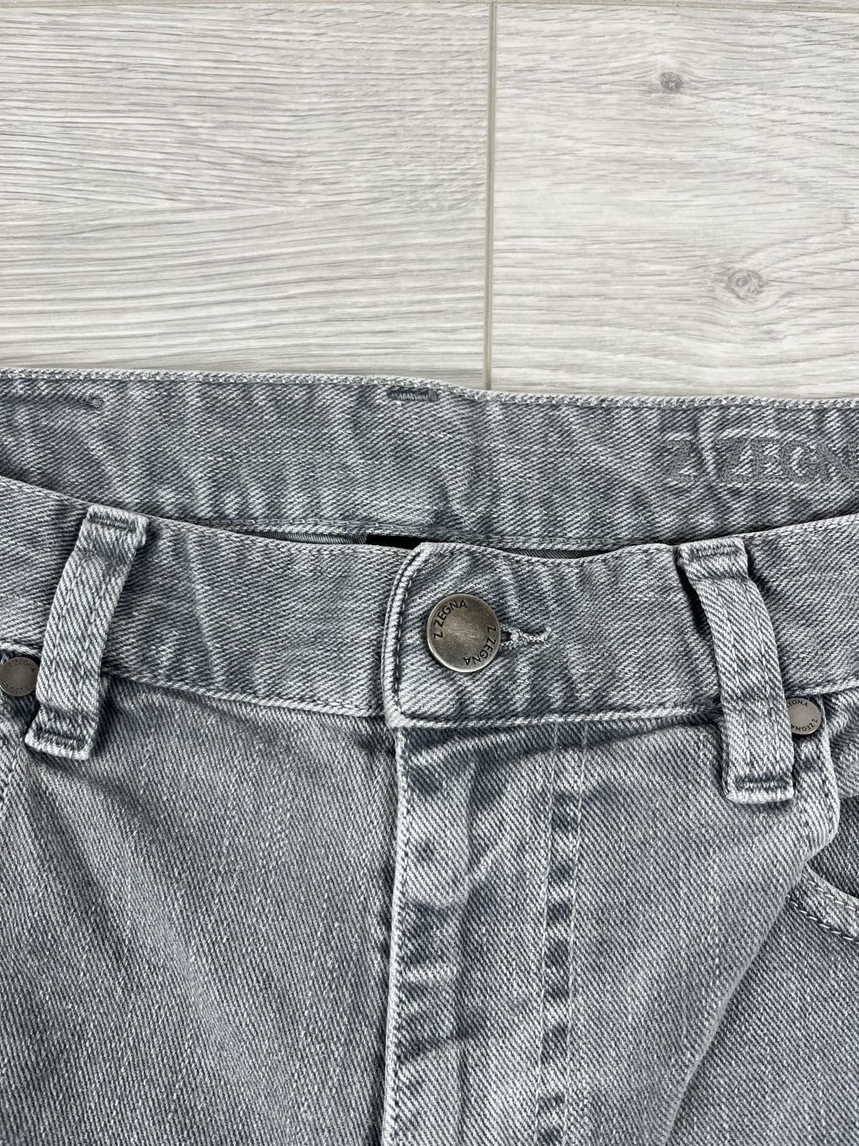 Z Zegna Z Zegna Luxury Grey Washed Denim Slim Pants 30 size Size US 30 / EU 46 - 7 Thumbnail