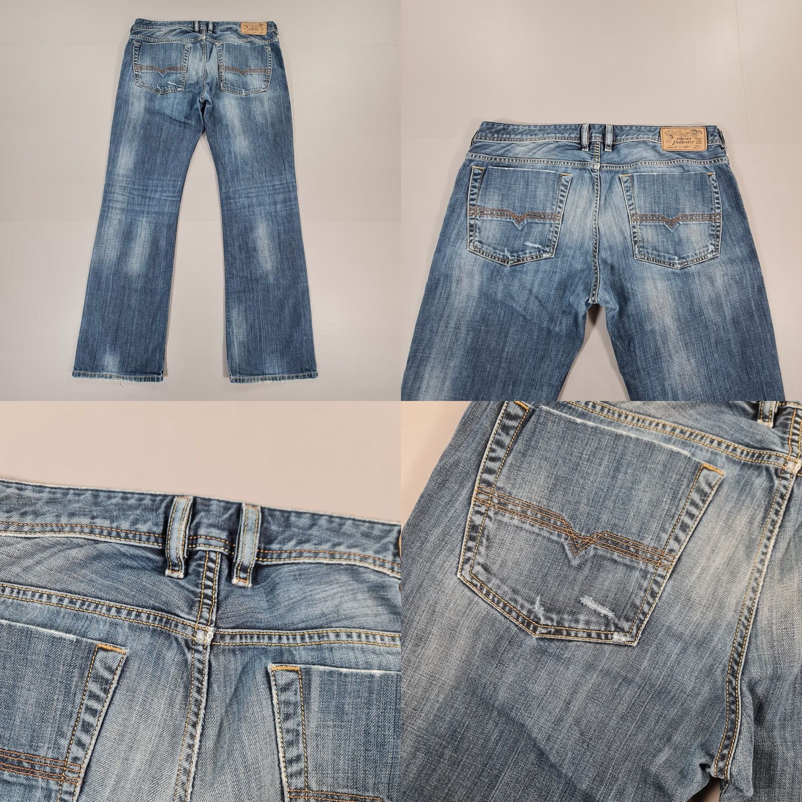 Diesel Diesel Jeans Mens W36 L32 Blue Regular Bootcut Denim Size US 36 / EU 52 - 8 Thumbnail