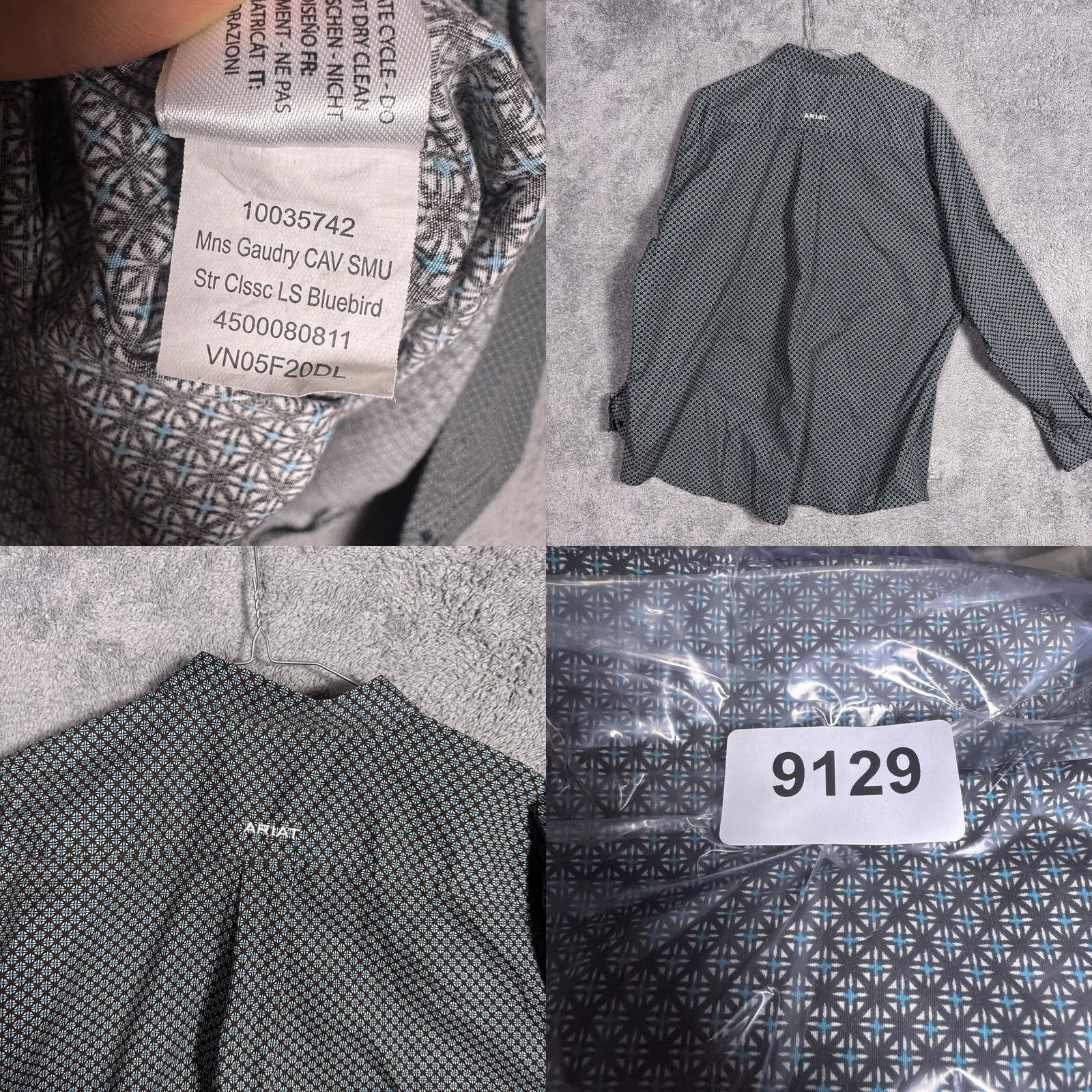 Ariat Ariat Shirt Men XL Stretch Geometric Long Sleeve Workwear Utility All Over Print Size US XL / EU 56 / 4 - 8 Thumbnail