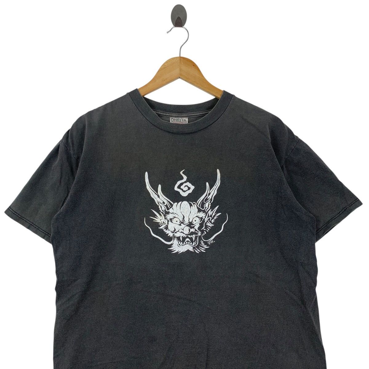 Vintage Vintage 90s ASIAN WAVE CLOTHING Skateboard Dragon Usa Tshirt Size US L / EU 52-54 / 3 - 2 Thumbnail